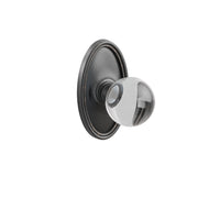 Emtek Bristol Glass Knob Set with Oval Rosette