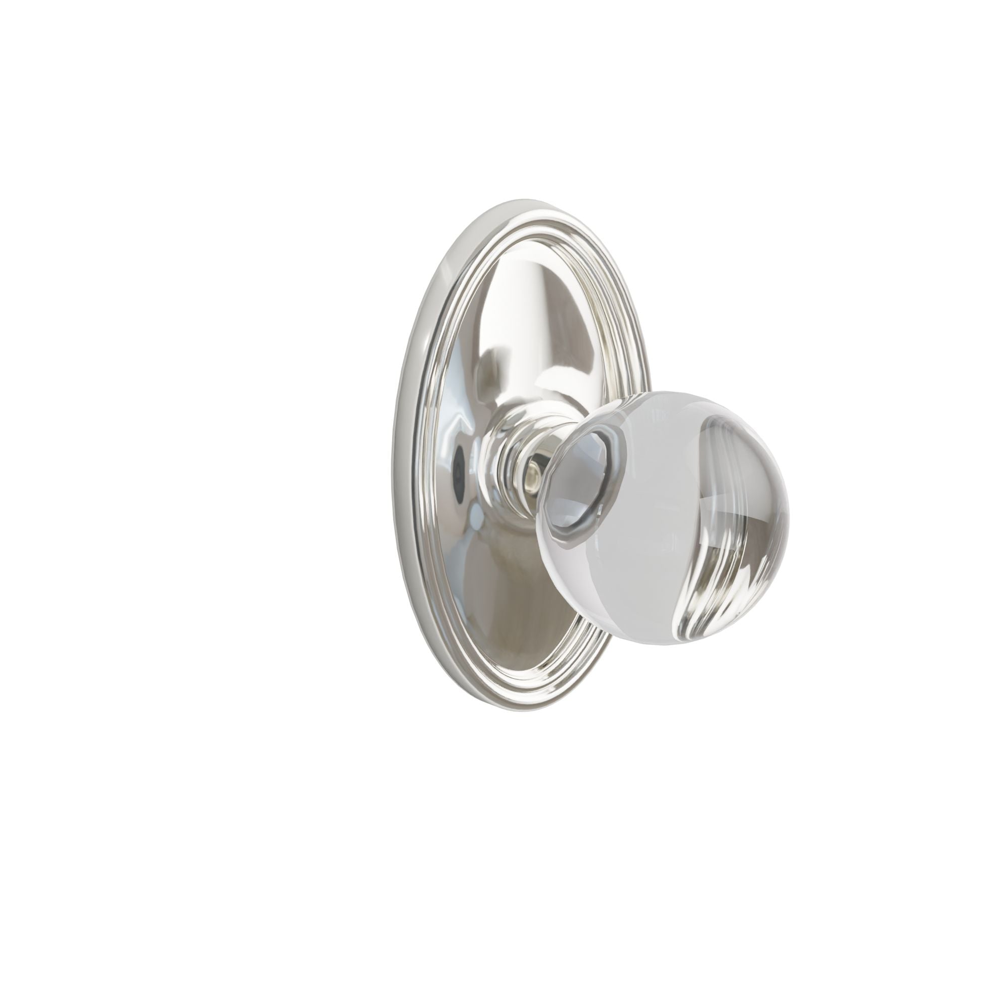 Emtek Concealed Fastener Bristol Glass Knob Set With Oval Rosette