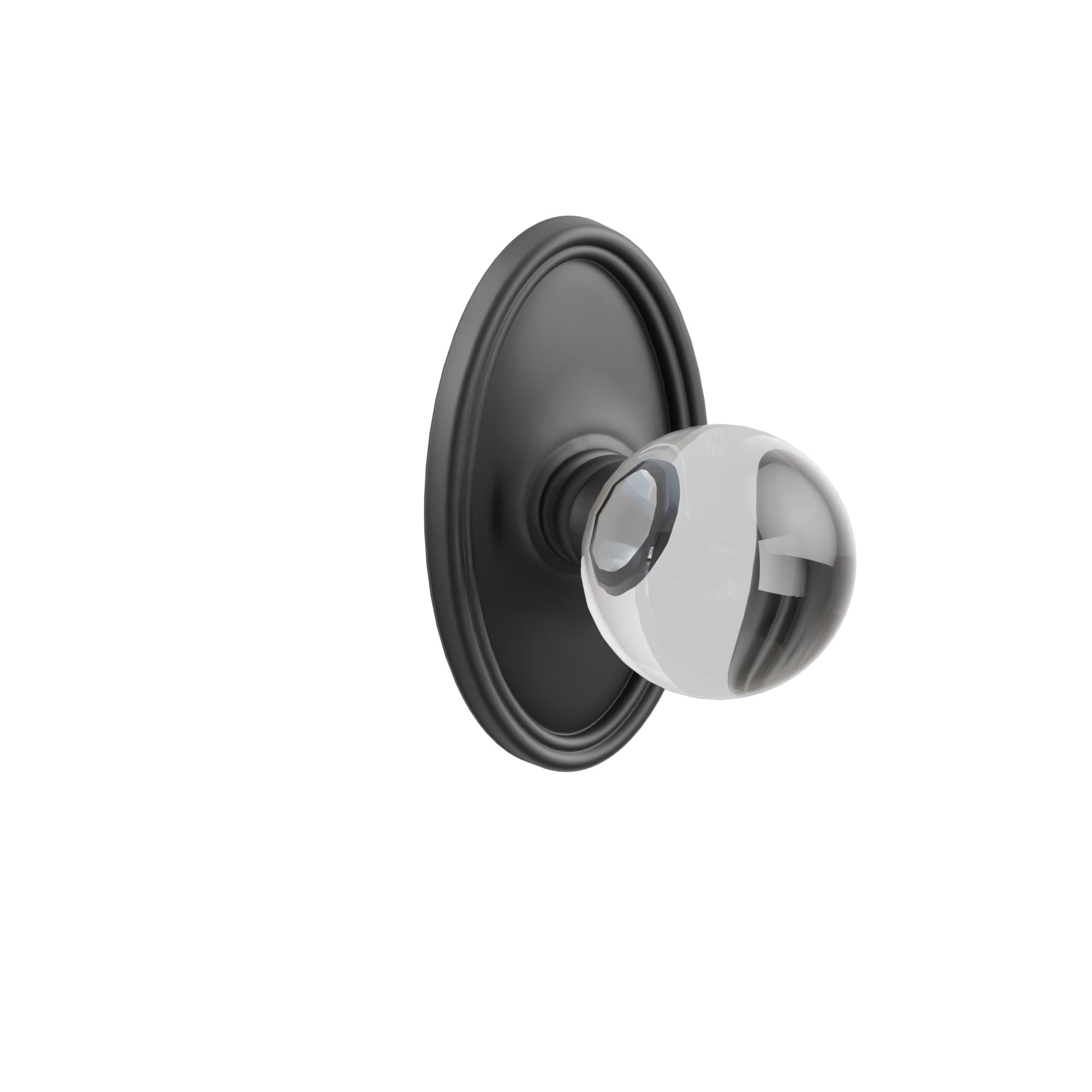 Emtek Concealed Fastener Bristol Glass Knob Set With Oval Rosette