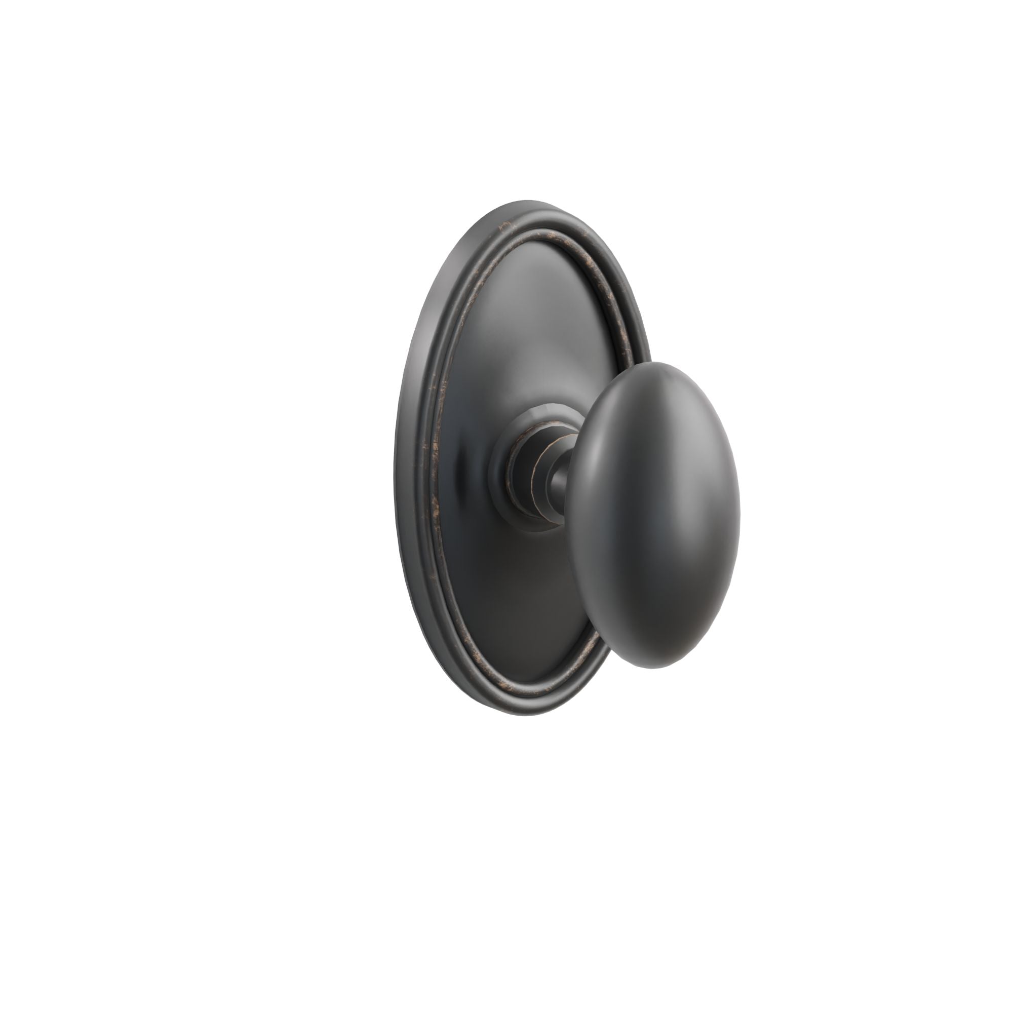 Emtek Concealed Fastener Egg Knob Set With Oval Rosette