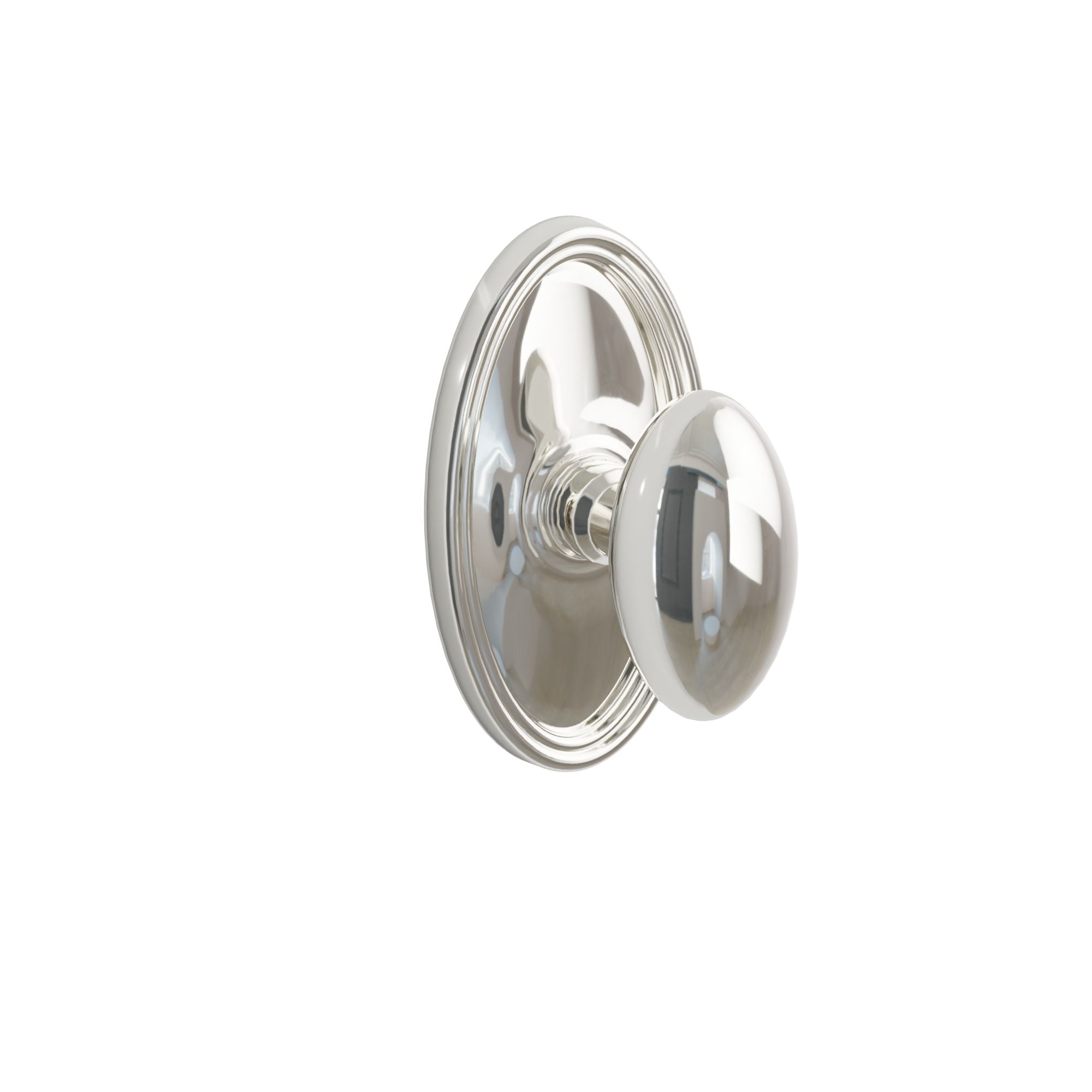 Emtek Concealed Fastener Egg Knob Set With Oval Rosette