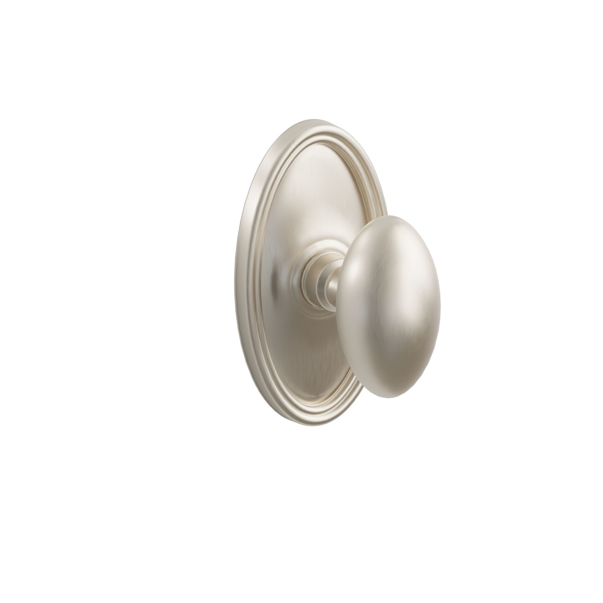 Emtek Concealed Fastener Egg Knob Set With Oval Rosette