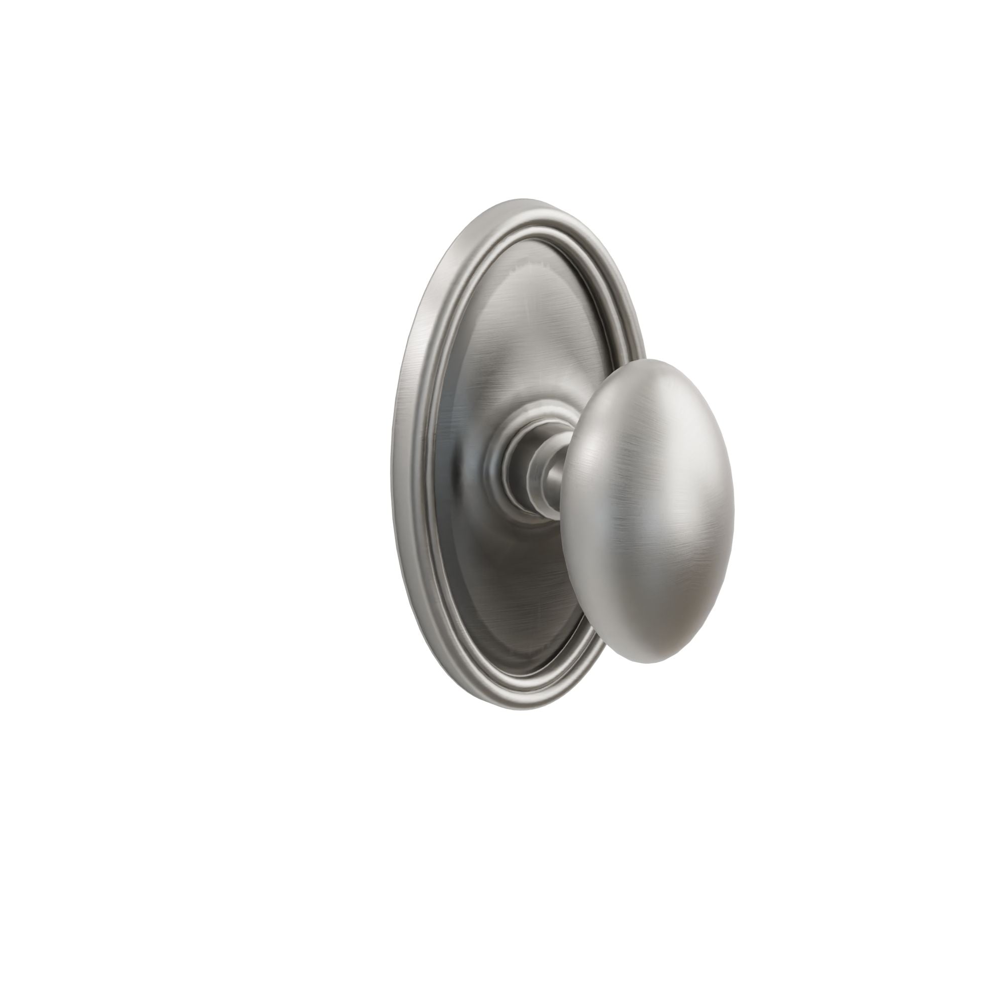Emtek Concealed Fastener Egg Knob Set With Oval Rosette