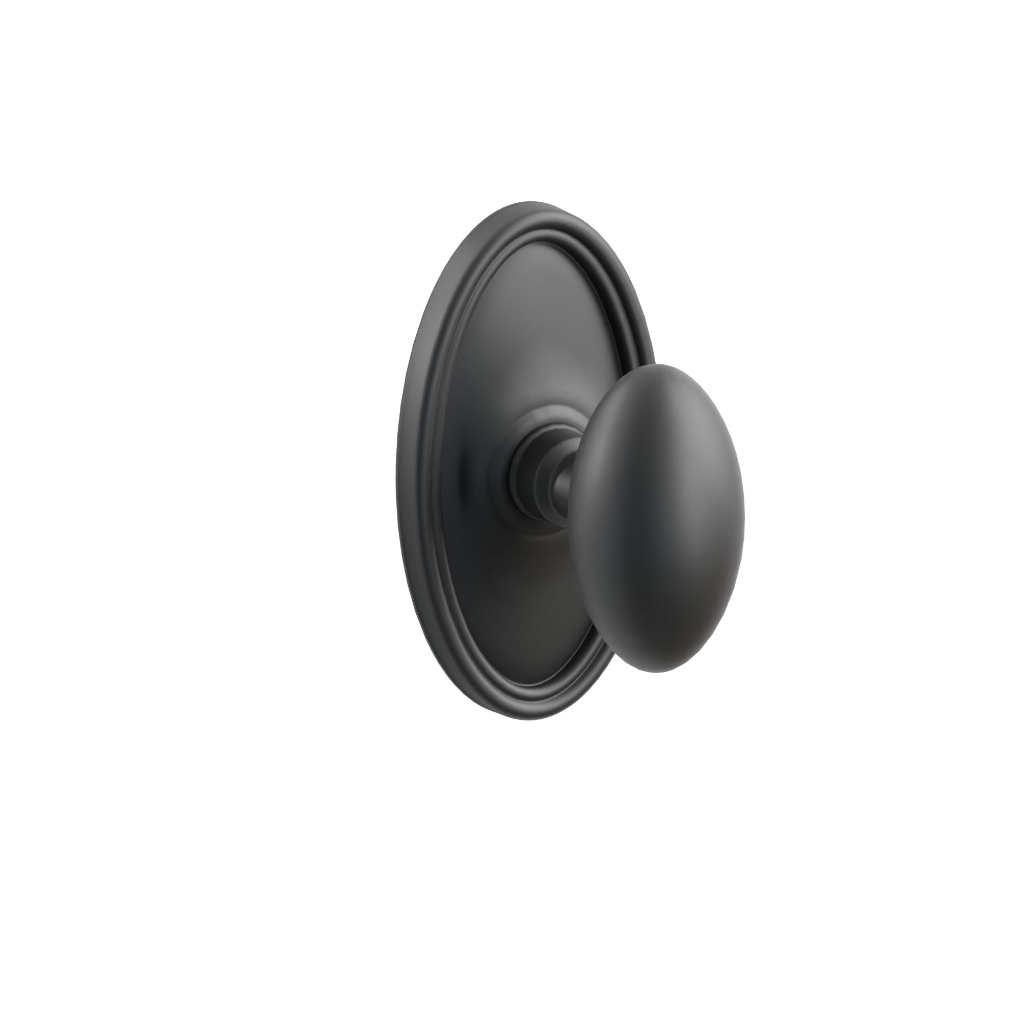 Emtek Concealed Fastener Egg Knob Set With Oval Rosette