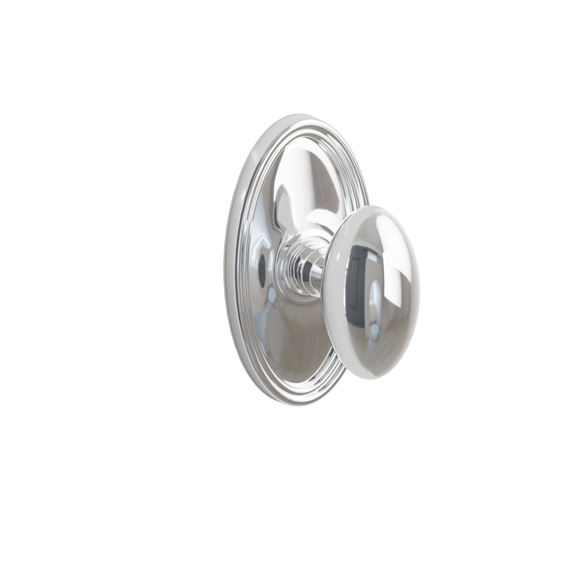Emtek Concealed Fastener Egg Knob Set With Oval Rosette