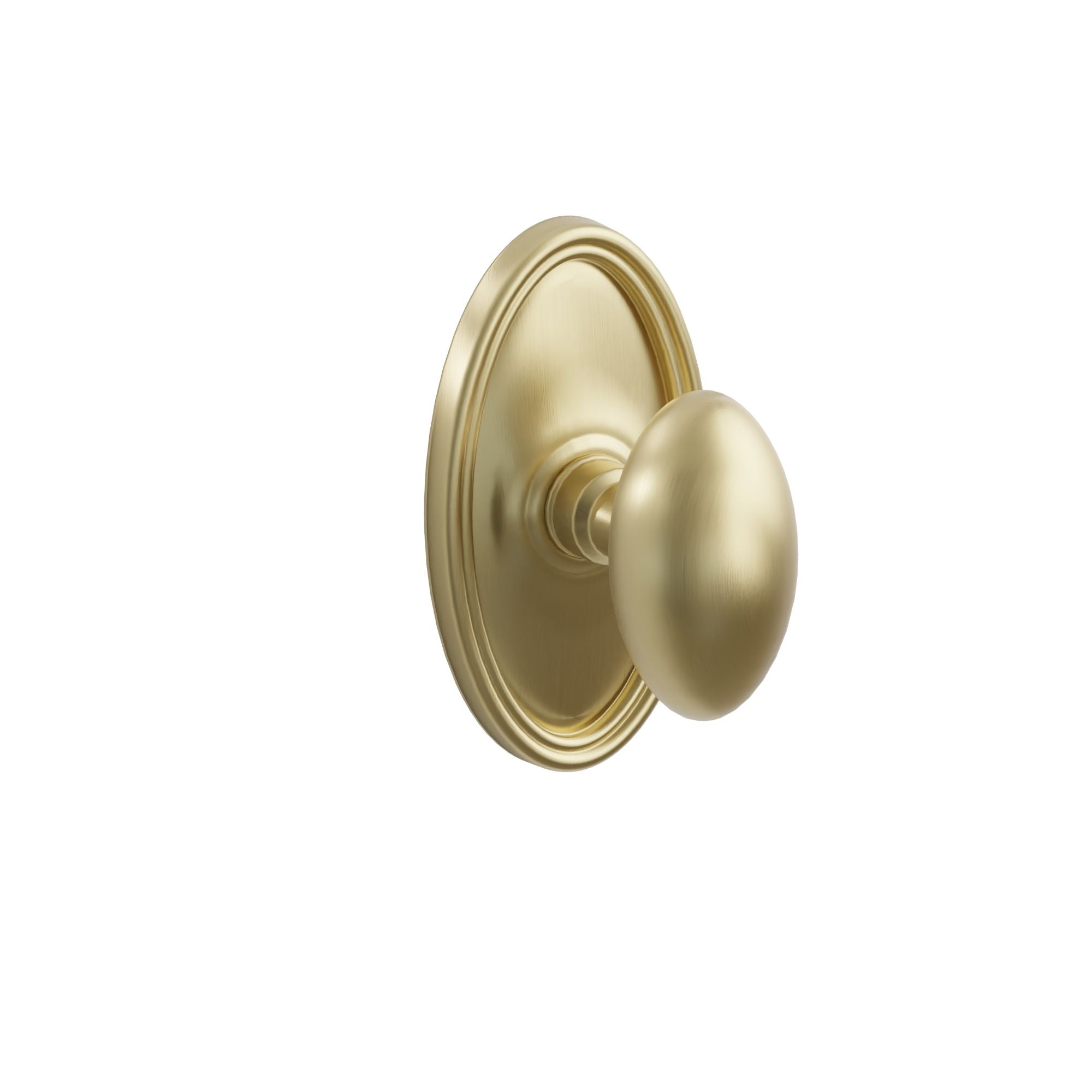 Emtek Concealed Fastener Egg Knob Set With Oval Rosette
