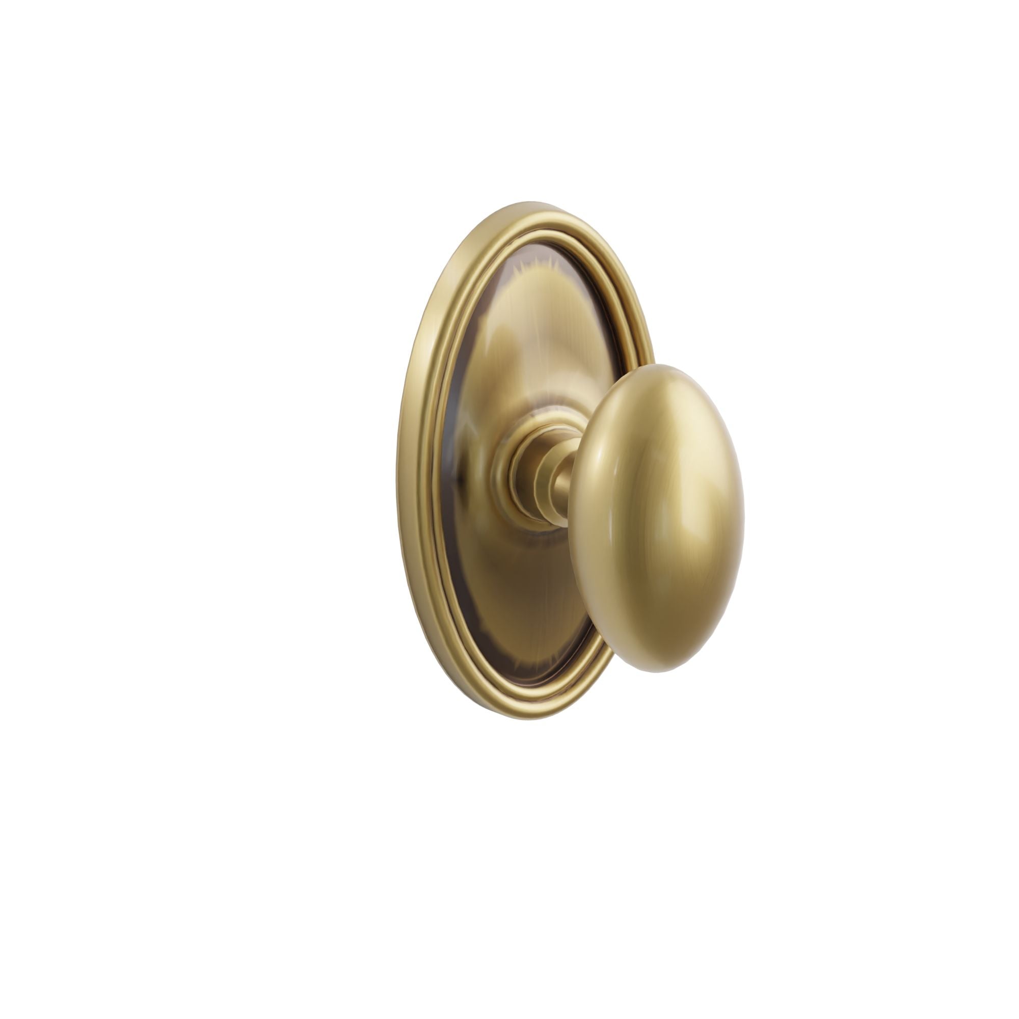 Emtek Concealed Fastener Egg Knob Set With Oval Rosette