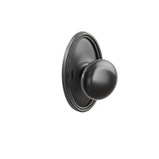 Emtek Ebony Porcelain Knob Set with Oval Rosette