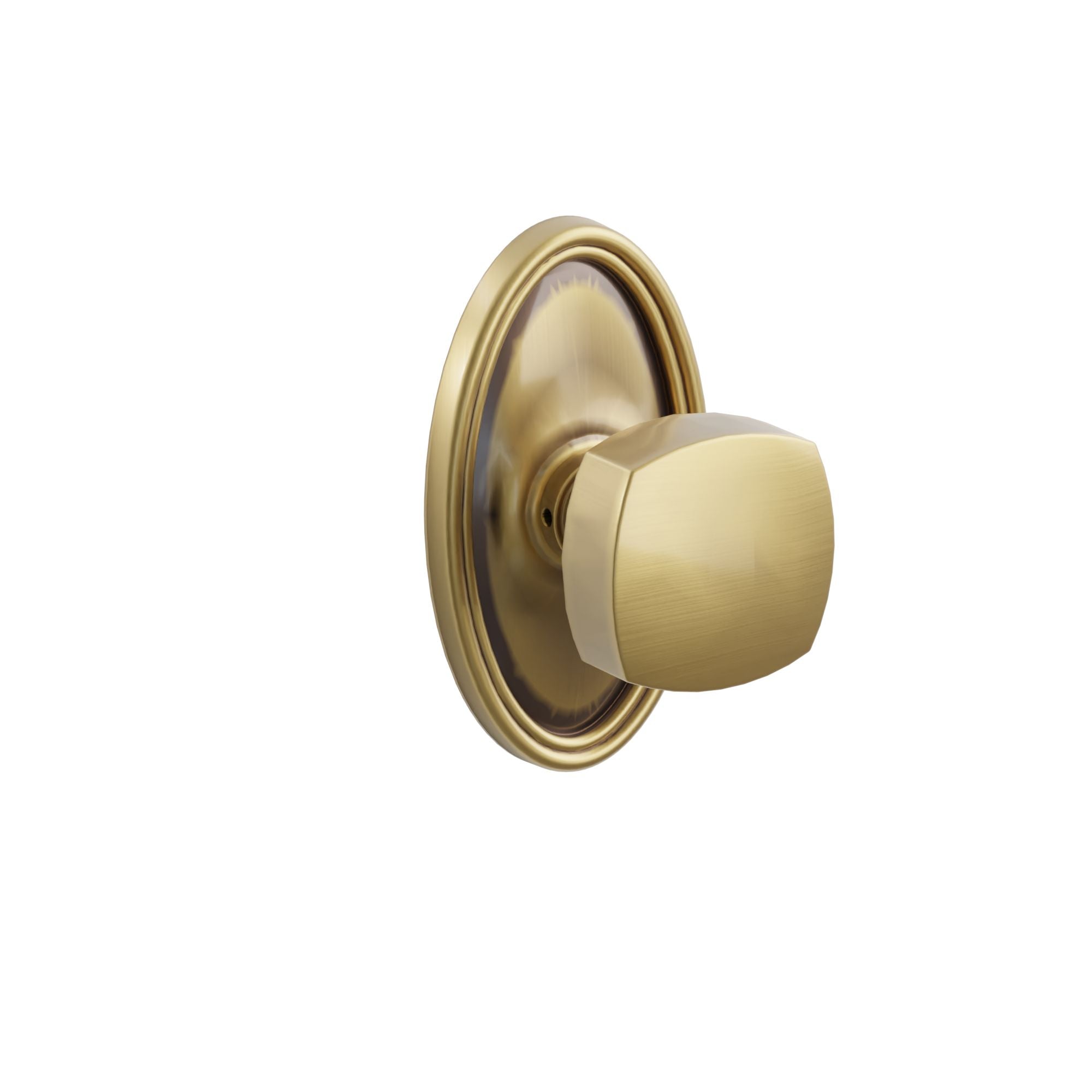 Emtek Concealed Fastener Freestone Knob Set With Oval Rosette