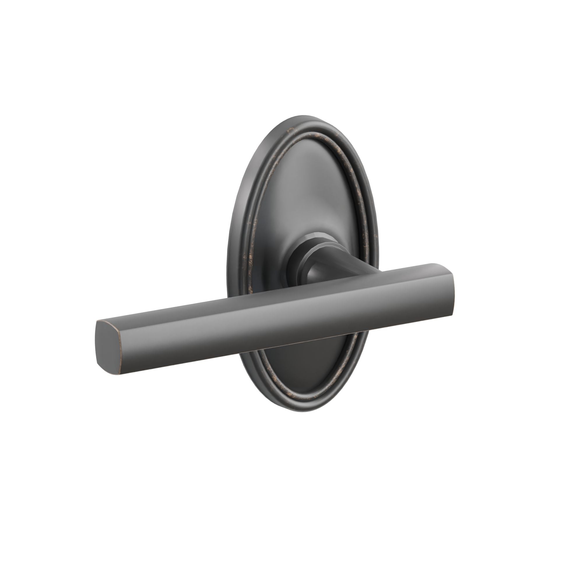 Emtek Concealed Fastener Freestone Lever Set With Oval Rosette