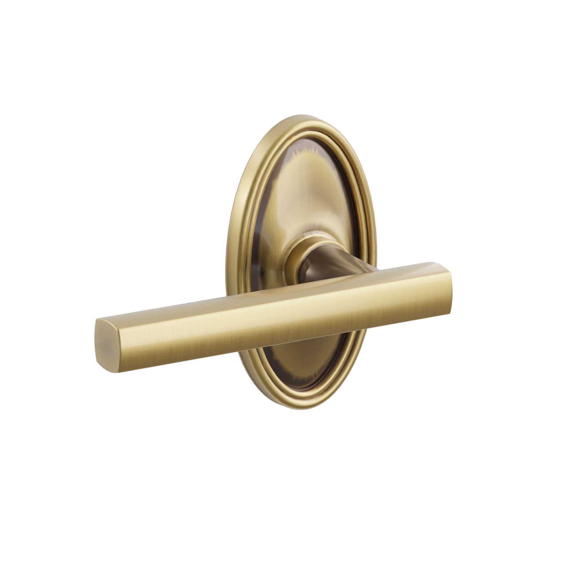 Emtek Concealed Fastener Freestone Lever Set With Oval Rosette