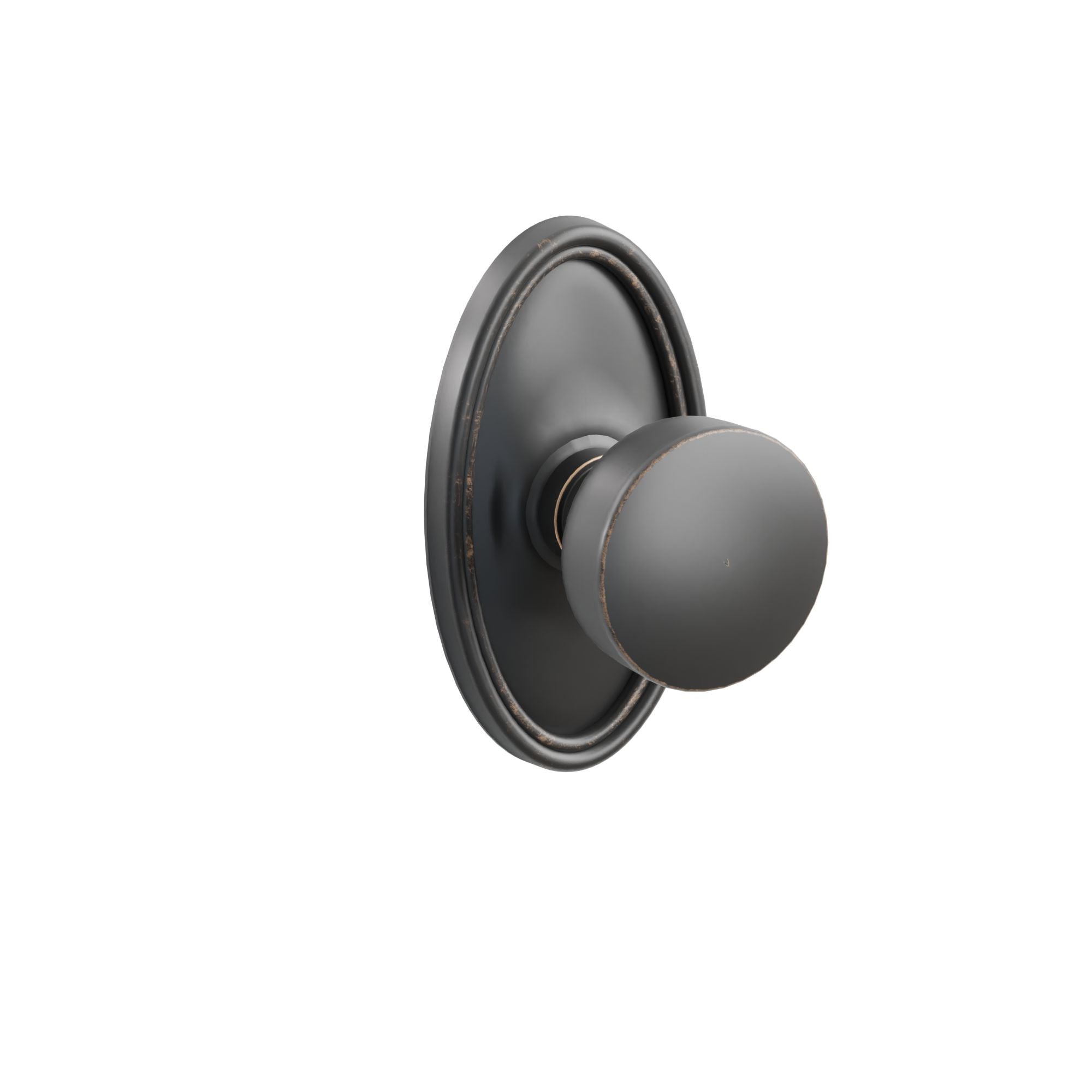 Emtek Concealed Fastener Laurent Knob Set With Oval Rosette