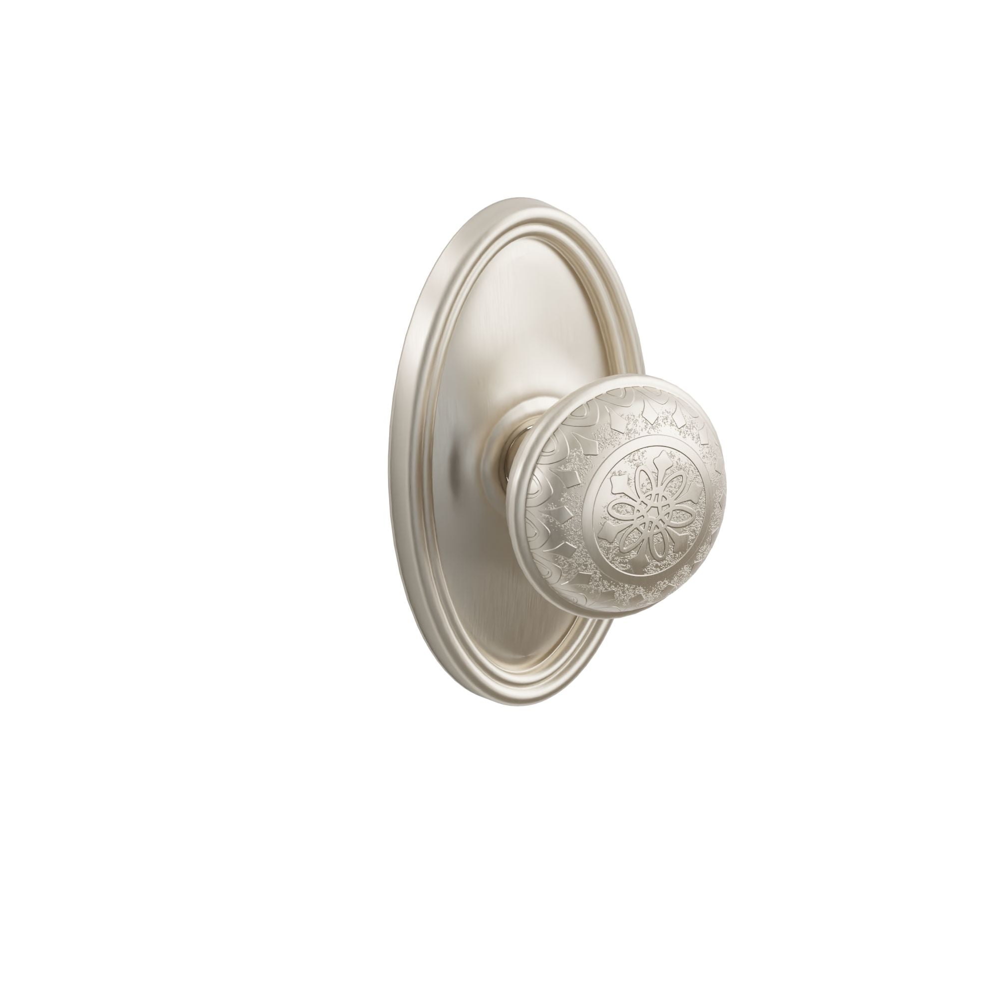 Emtek Concealed Fastener Lancaster Knob Set With Oval Rosette