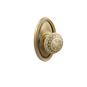 Emtek Concealed Fastener Lancaster Knob Set With Oval Rosette