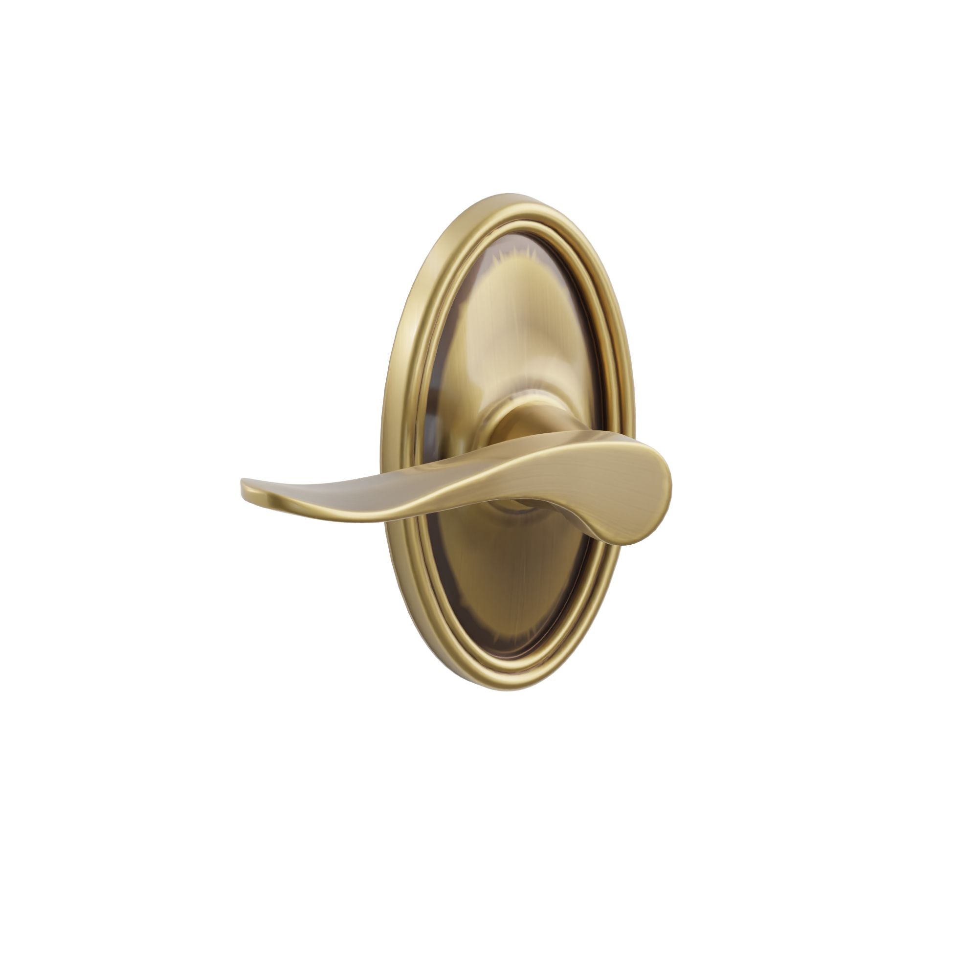 Emtek Hammered Lever Set with Oval Rosette