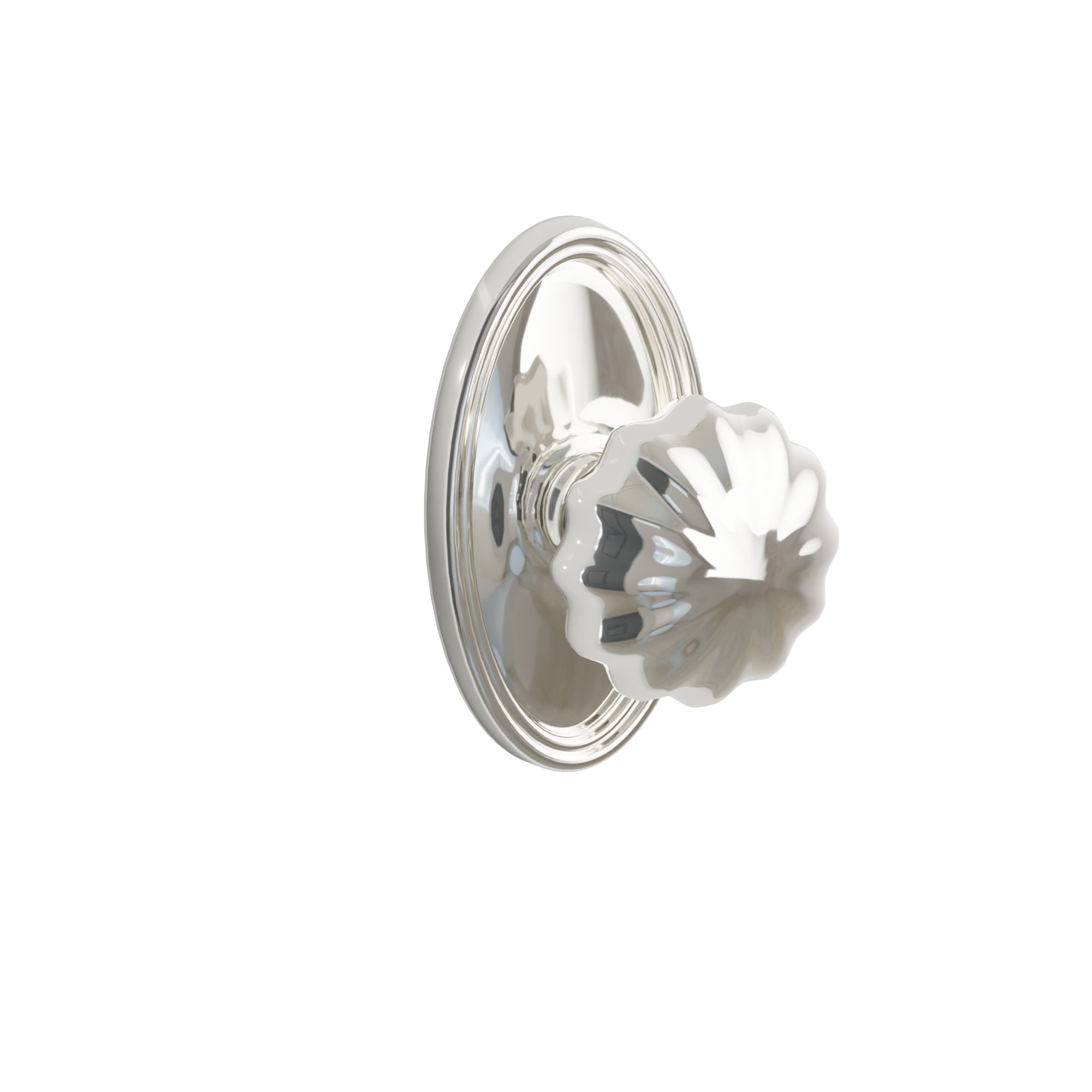 Emtek Concealed Fastener Melon Knob Set With Oval Rosette