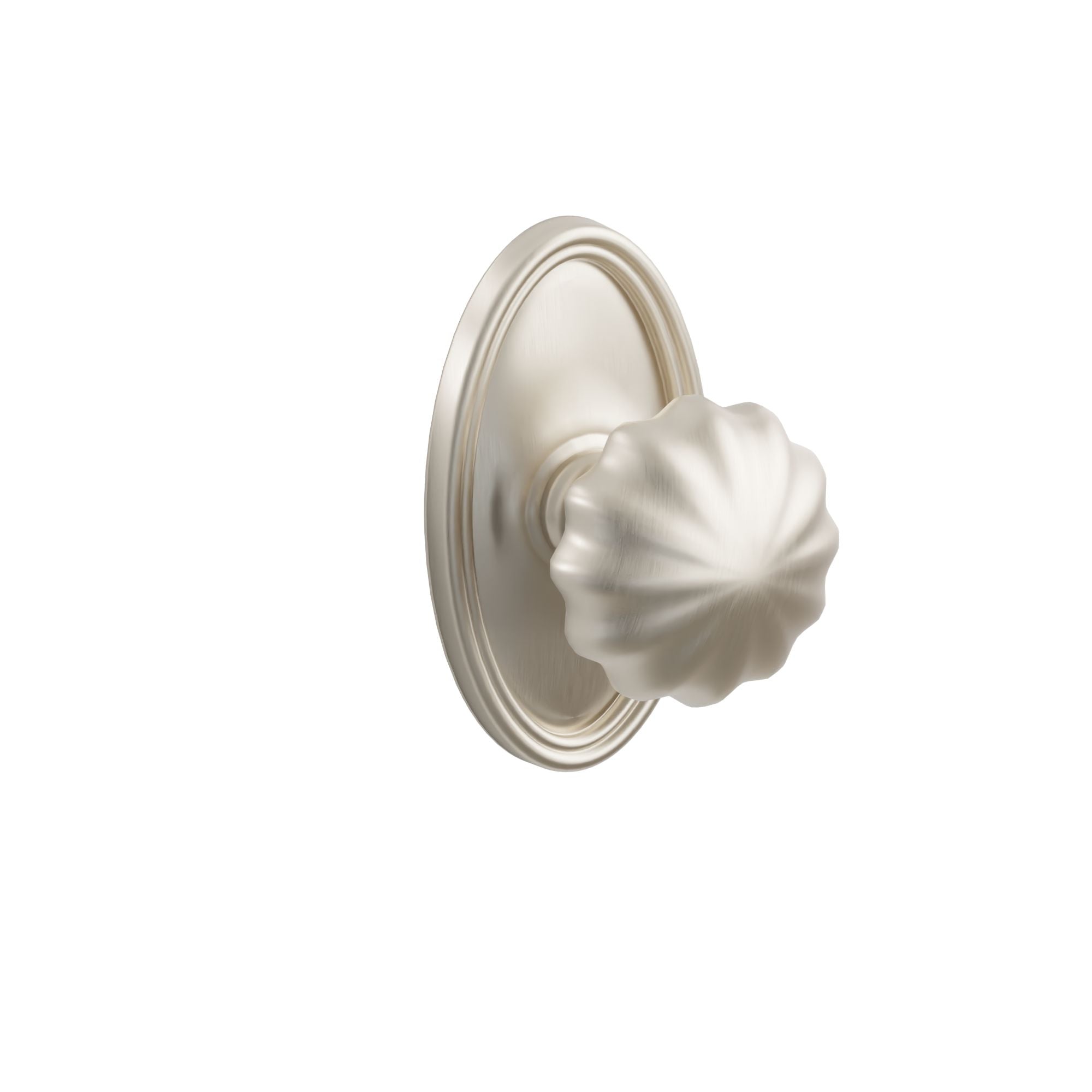 Emtek Concealed Fastener Melon Knob Set With Oval Rosette