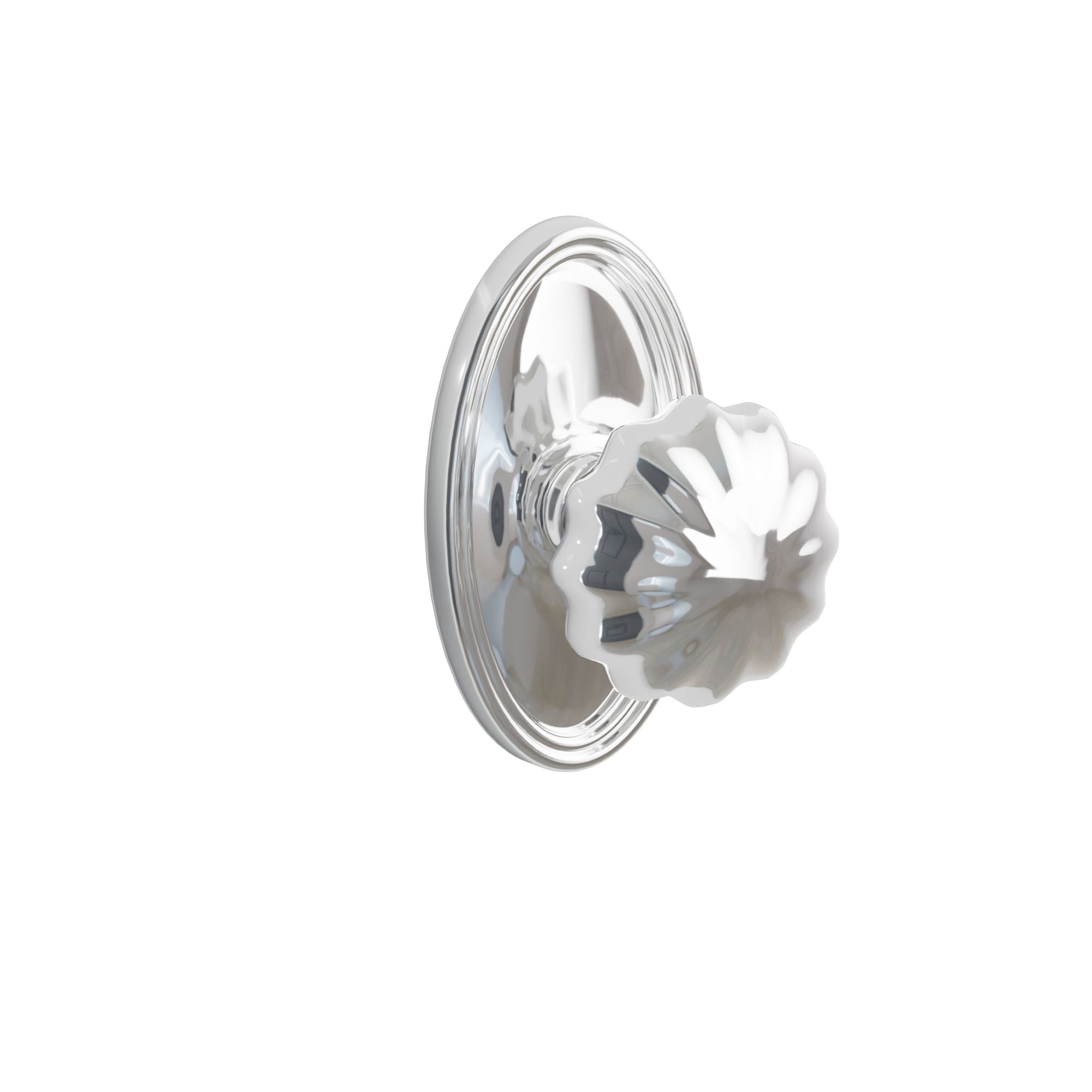 Emtek Concealed Fastener Melon Knob Set With Oval Rosette