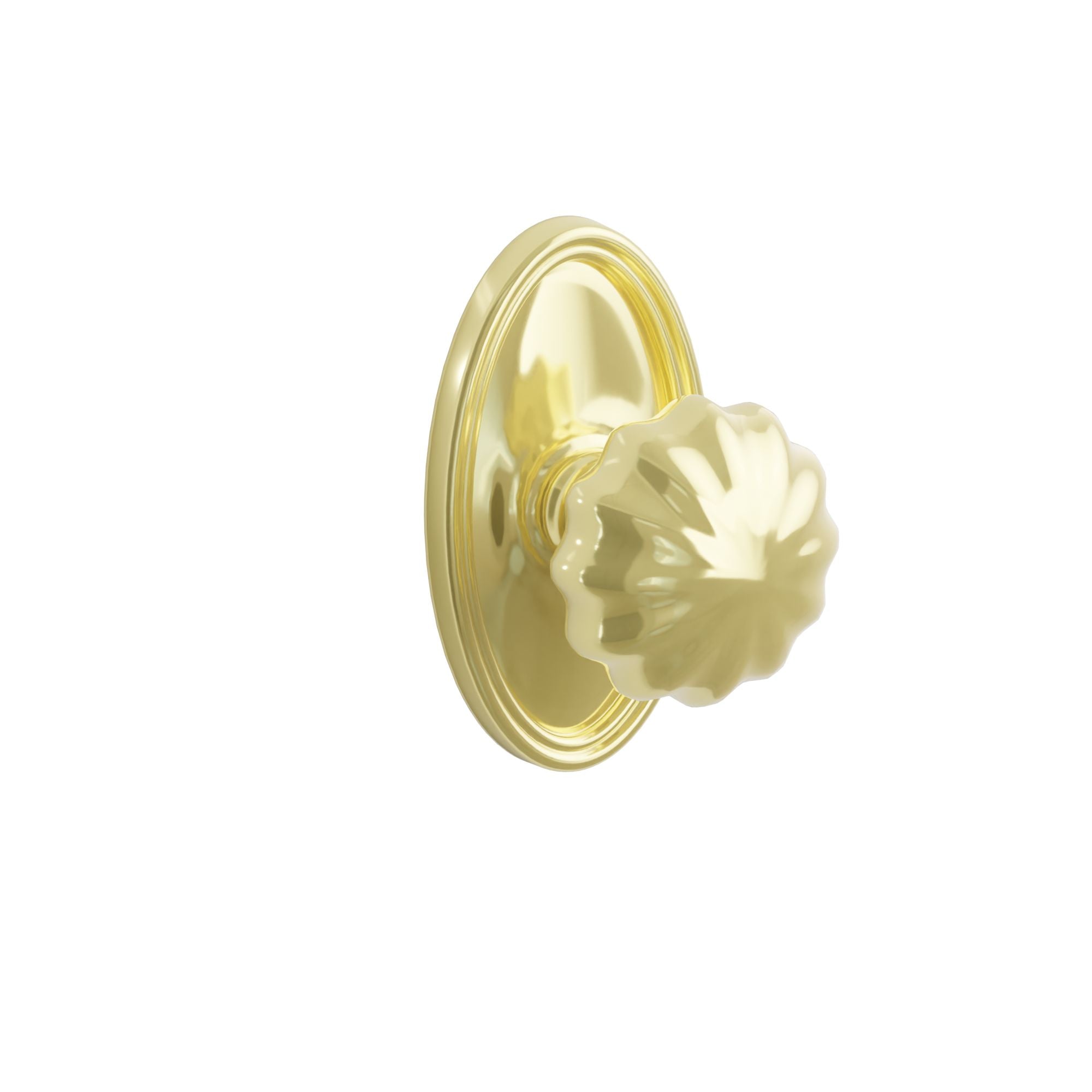 Emtek Concealed Fastener Melon Knob Set With Oval Rosette