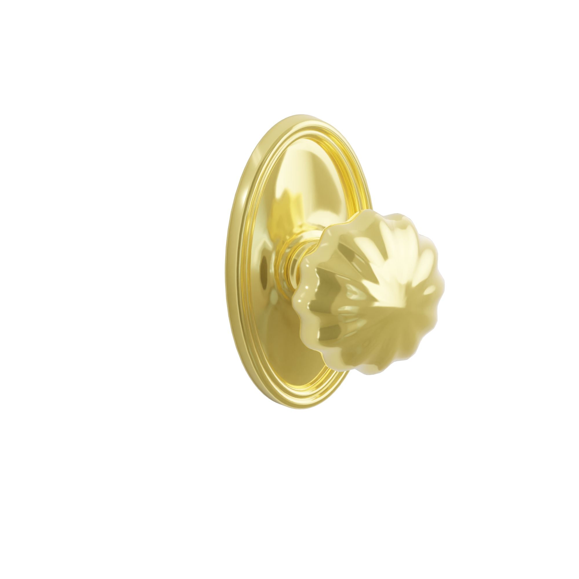 Emtek Concealed Fastener Melon Knob Set With Oval Rosette