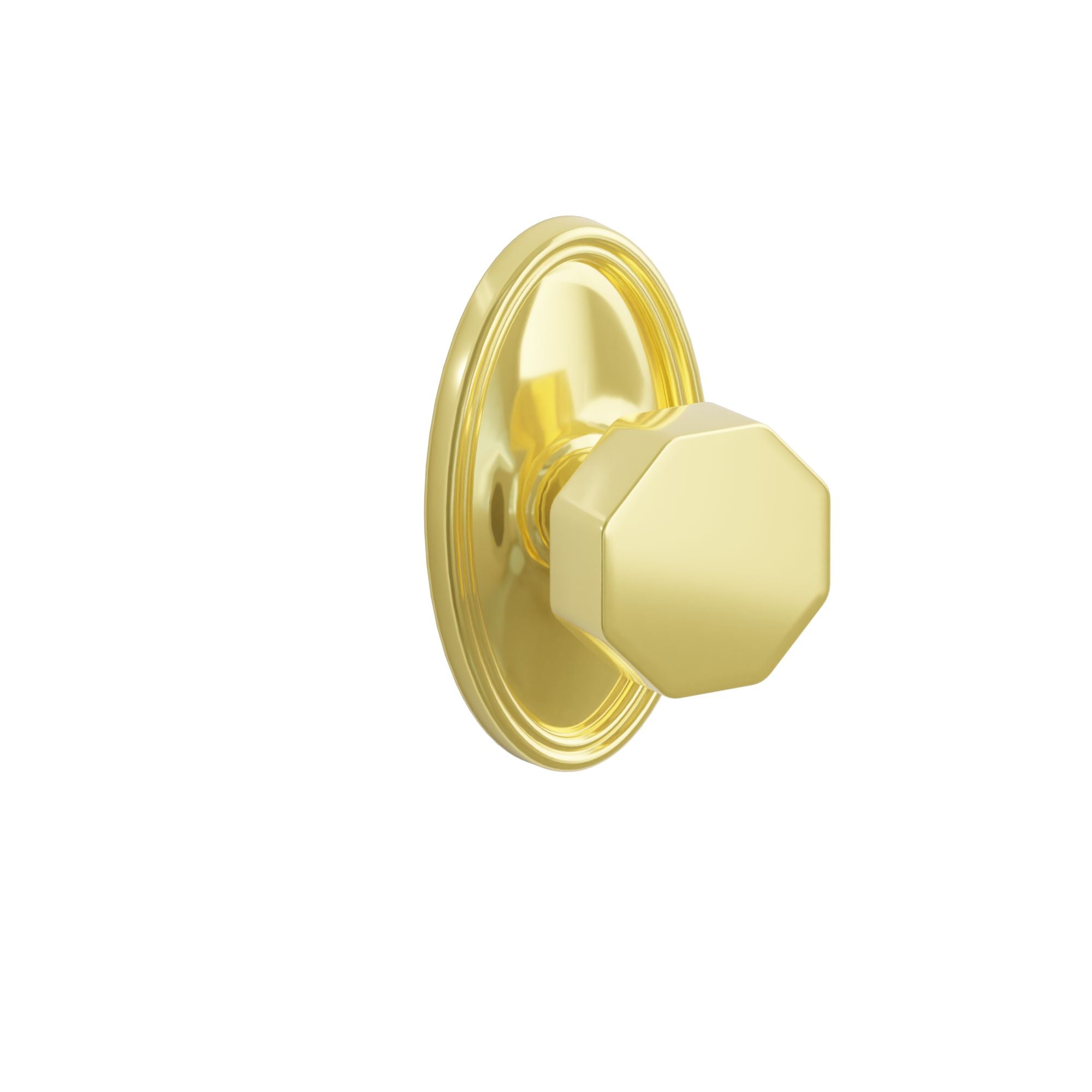 Emtek Octagon Knob Set with Oval Rosette