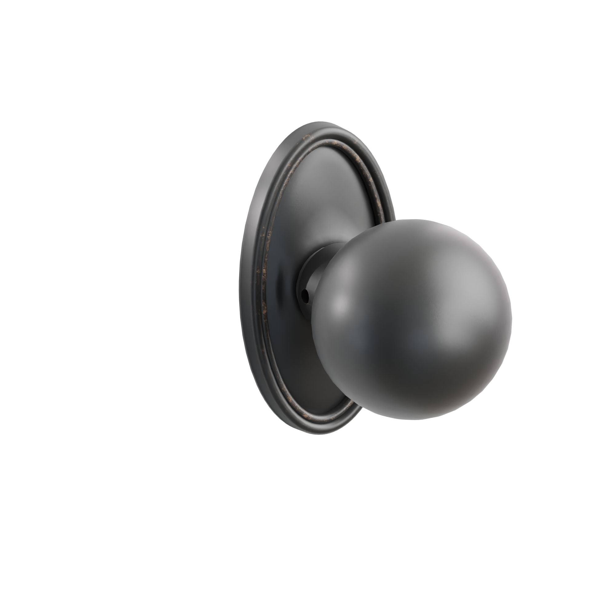 Emtek Concealed Fastener Orb Knob Set With Oval Rosette