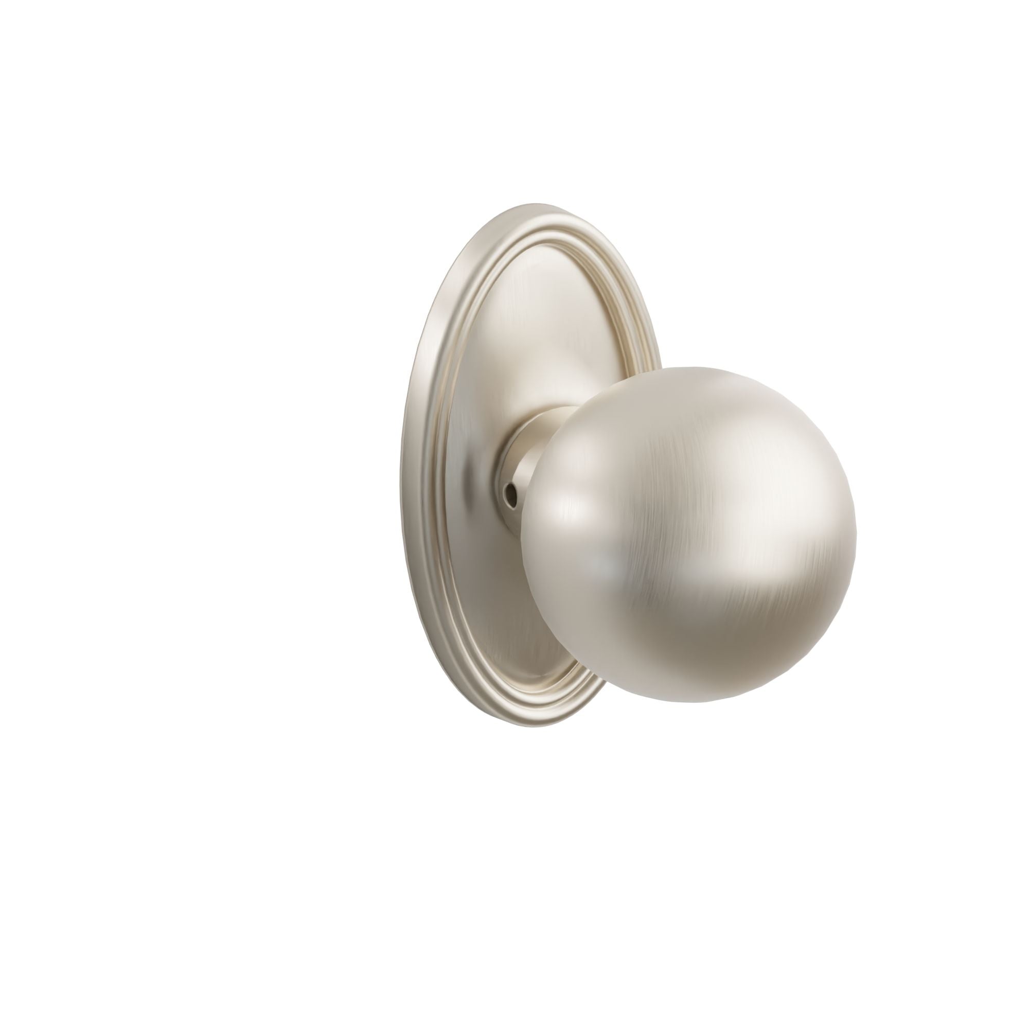 Emtek Concealed Fastener Orb Knob Set With Oval Rosette
