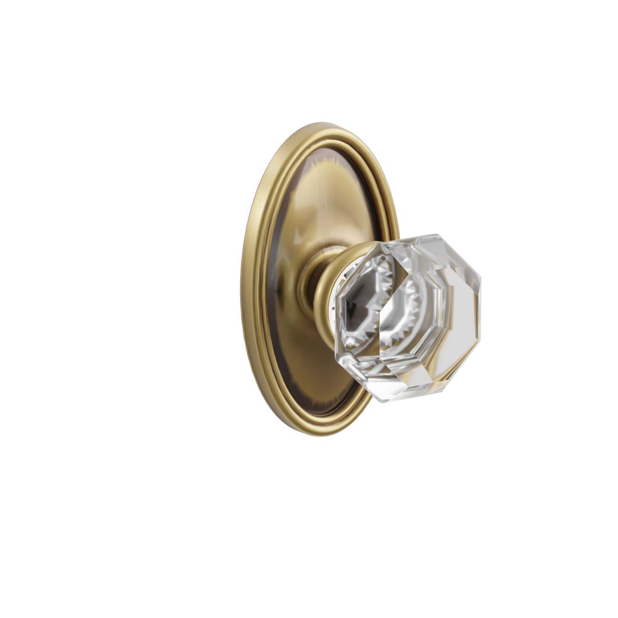 Emtek Concealed Fastener Old Town Knob Set With Oval Rosette