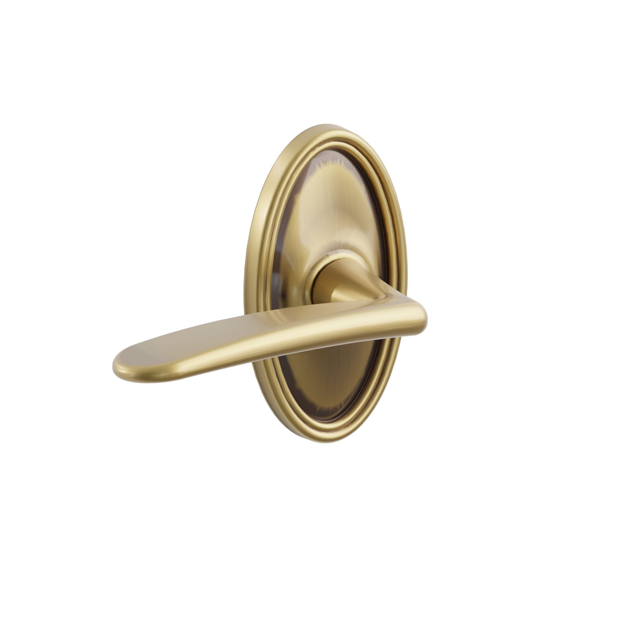 Emtek Concealed Fastener Poseidon Lever Set With Oval Rosette