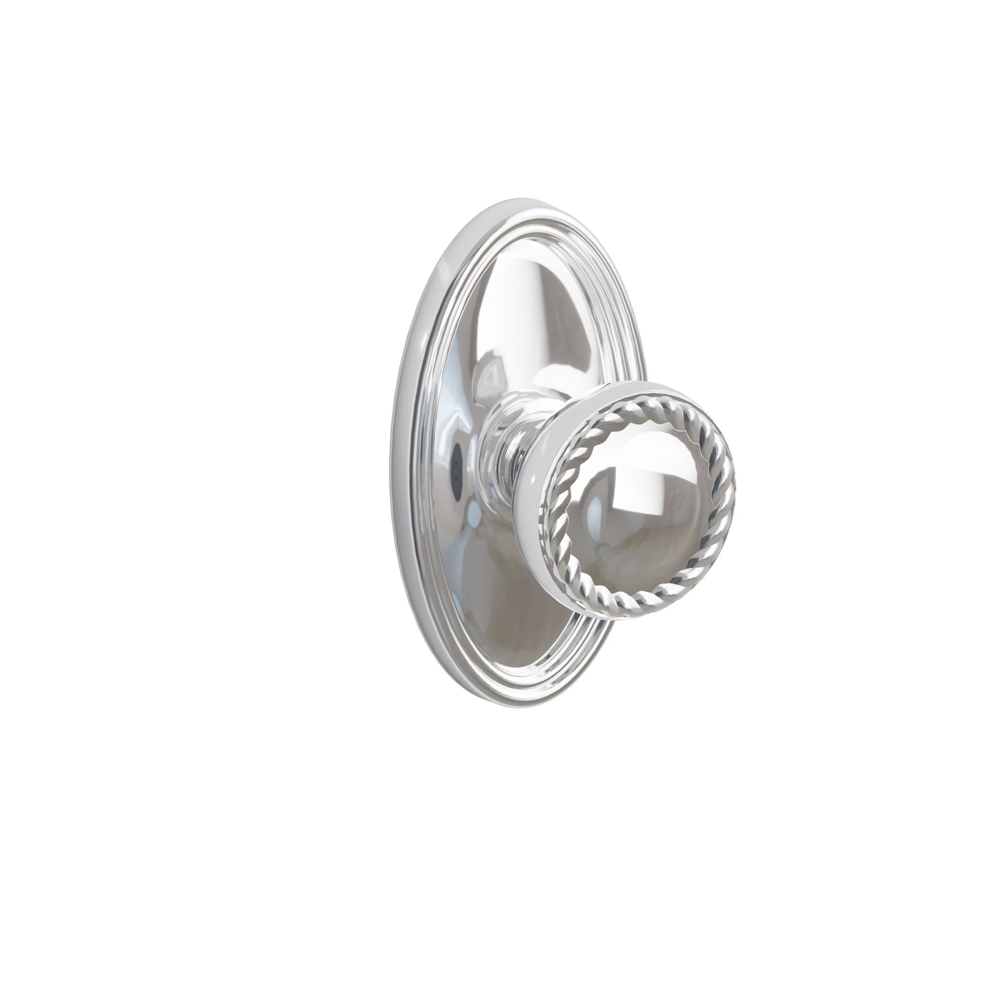 Emtek Concealed Fastener Rope Knob Set With Oval Rosette