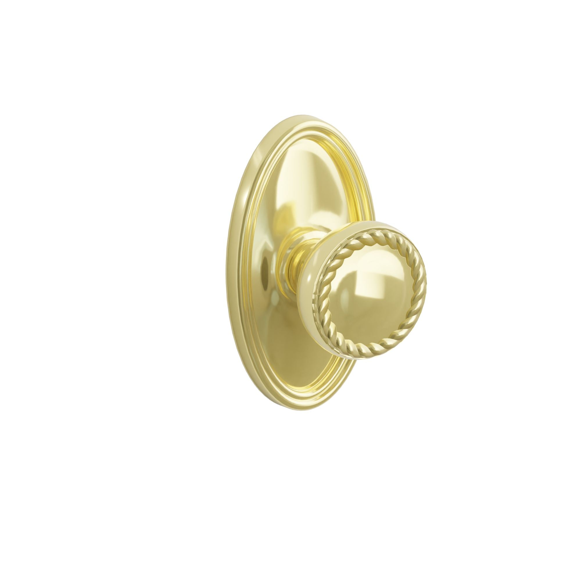 Emtek Concealed Fastener Rope Knob Set With Oval Rosette