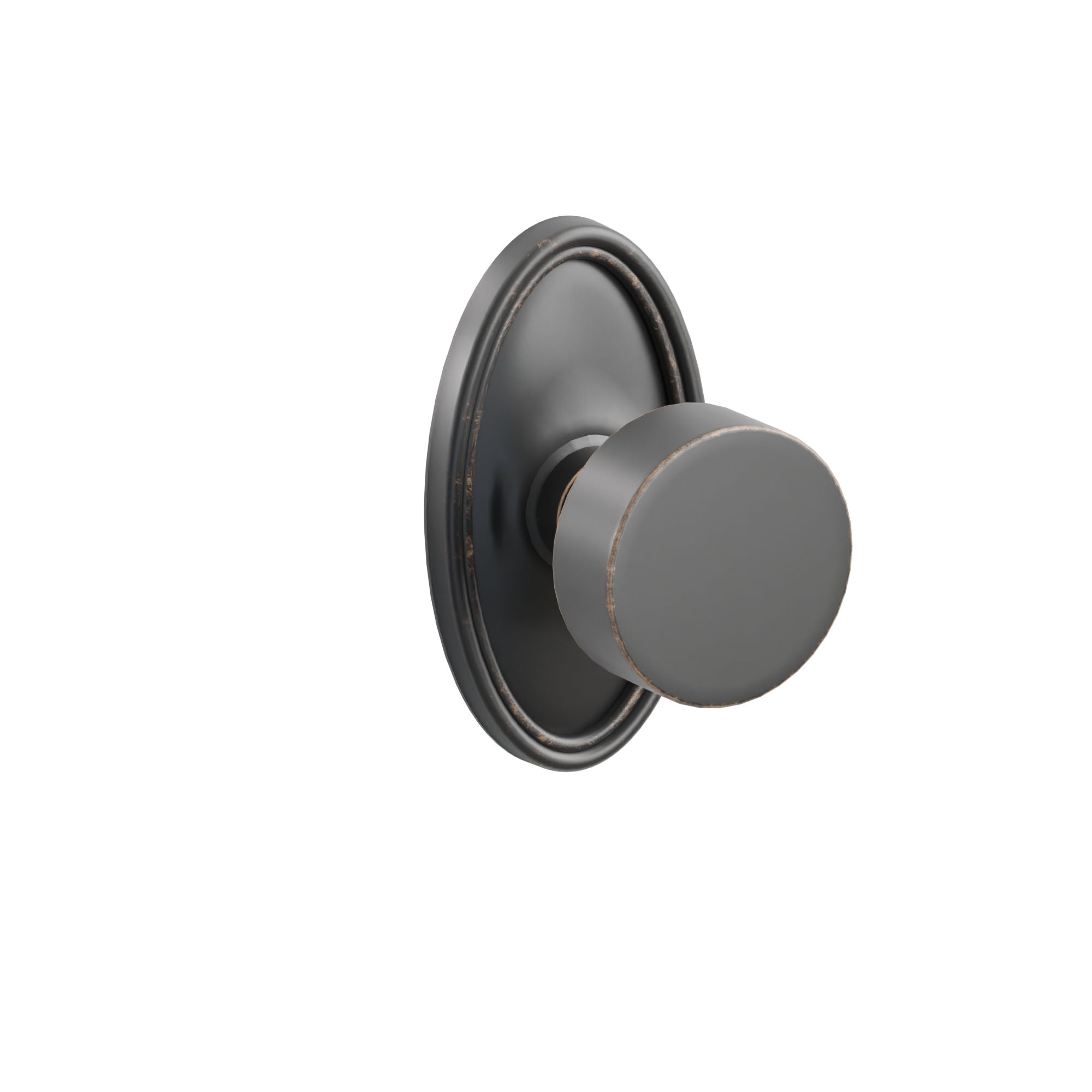 Emtek Concealed Fastener Round Knob Set With Oval Rosette