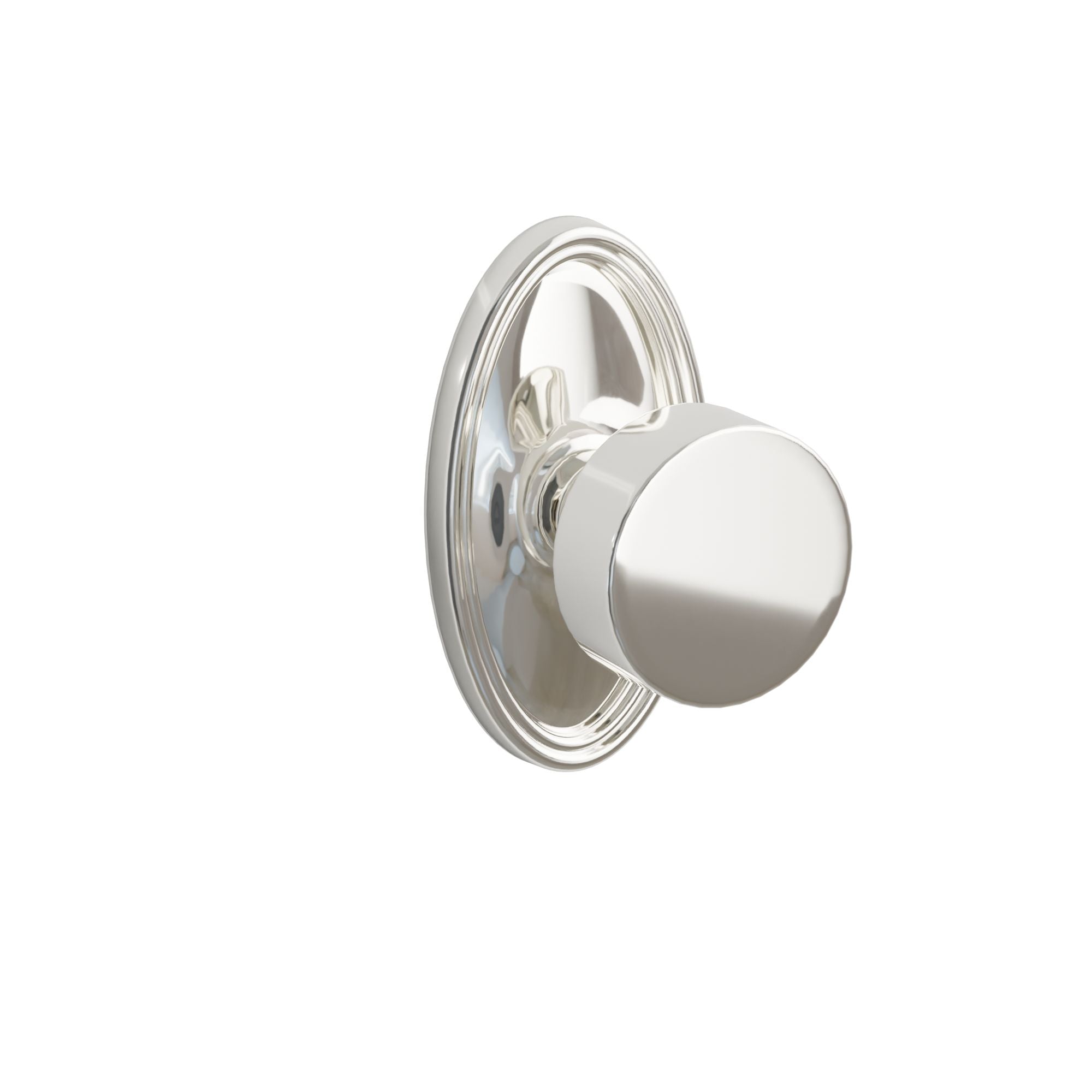 Emtek Concealed Fastener Round Knob Set With Oval Rosette