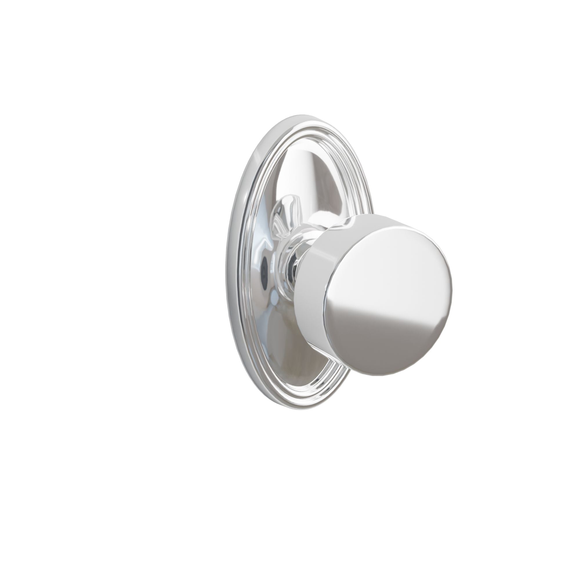 Emtek Round Knob Set with Oval Rosette