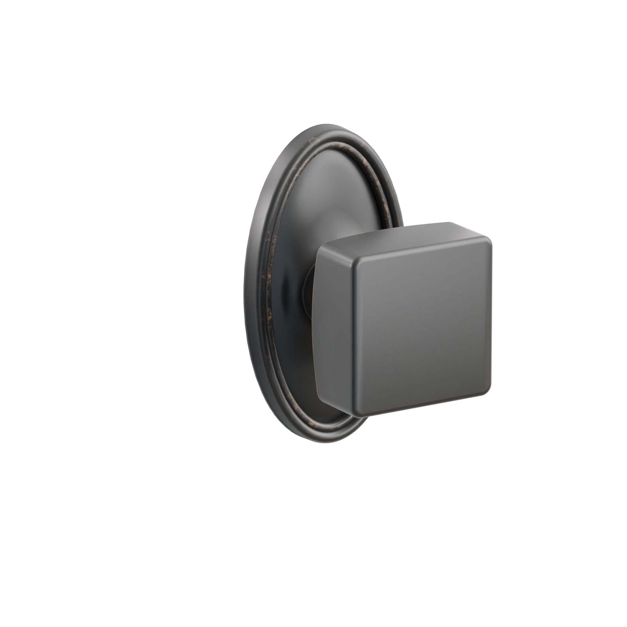 Emtek Concealed Fastener Square Knob Set With Oval Rosette