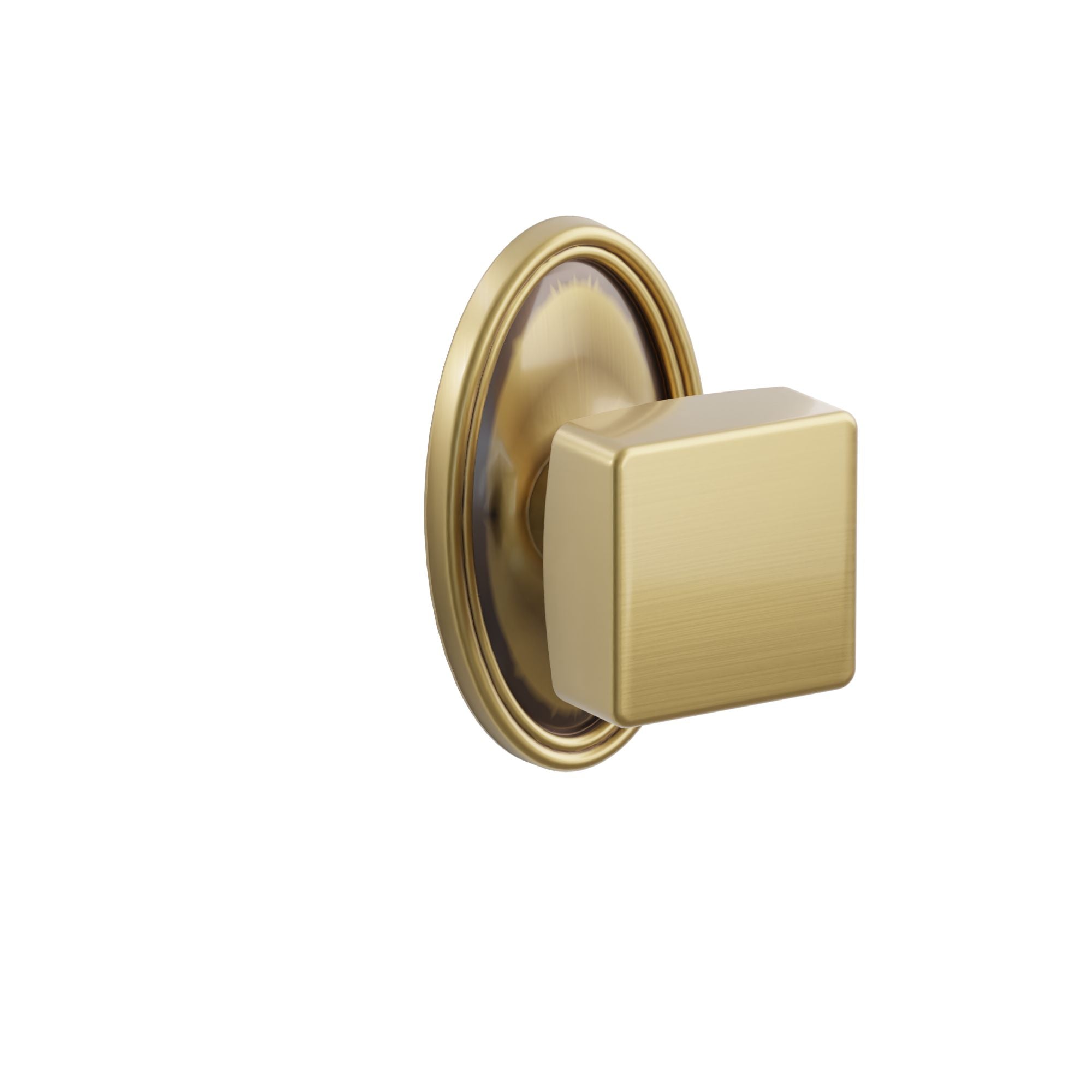 Emtek Concealed Fastener Square Knob Set With Oval Rosette