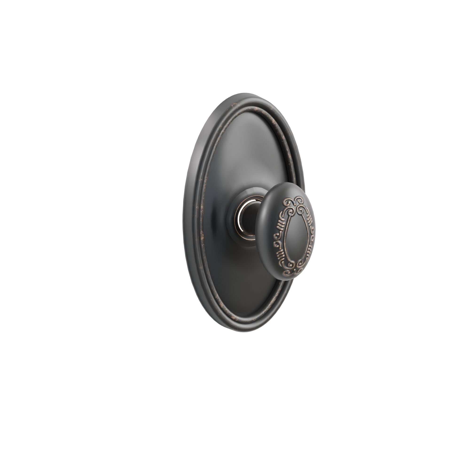 Emtek Concealed Fastener Victoria Knob Set With Oval Rosette
