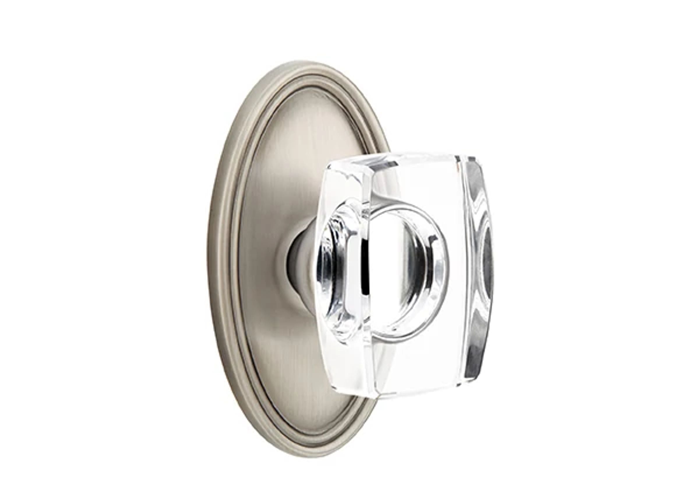 Emtek Windsor Glass Knob Set with Oval Rosette