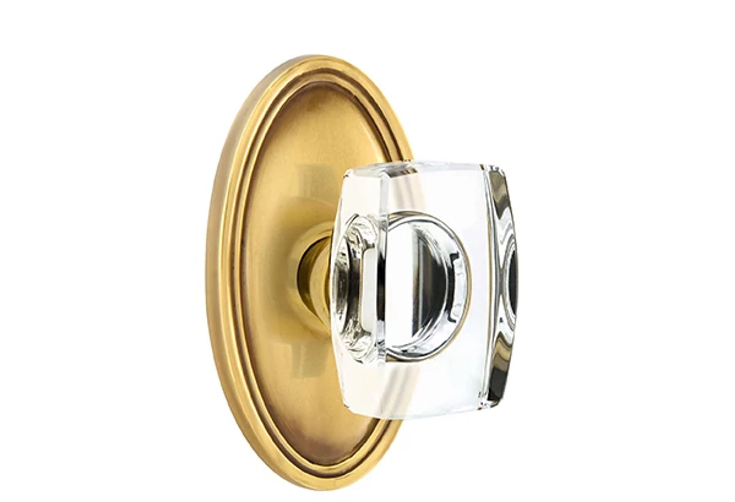 Emtek Windsor Glass Knob Set with Oval Rosette