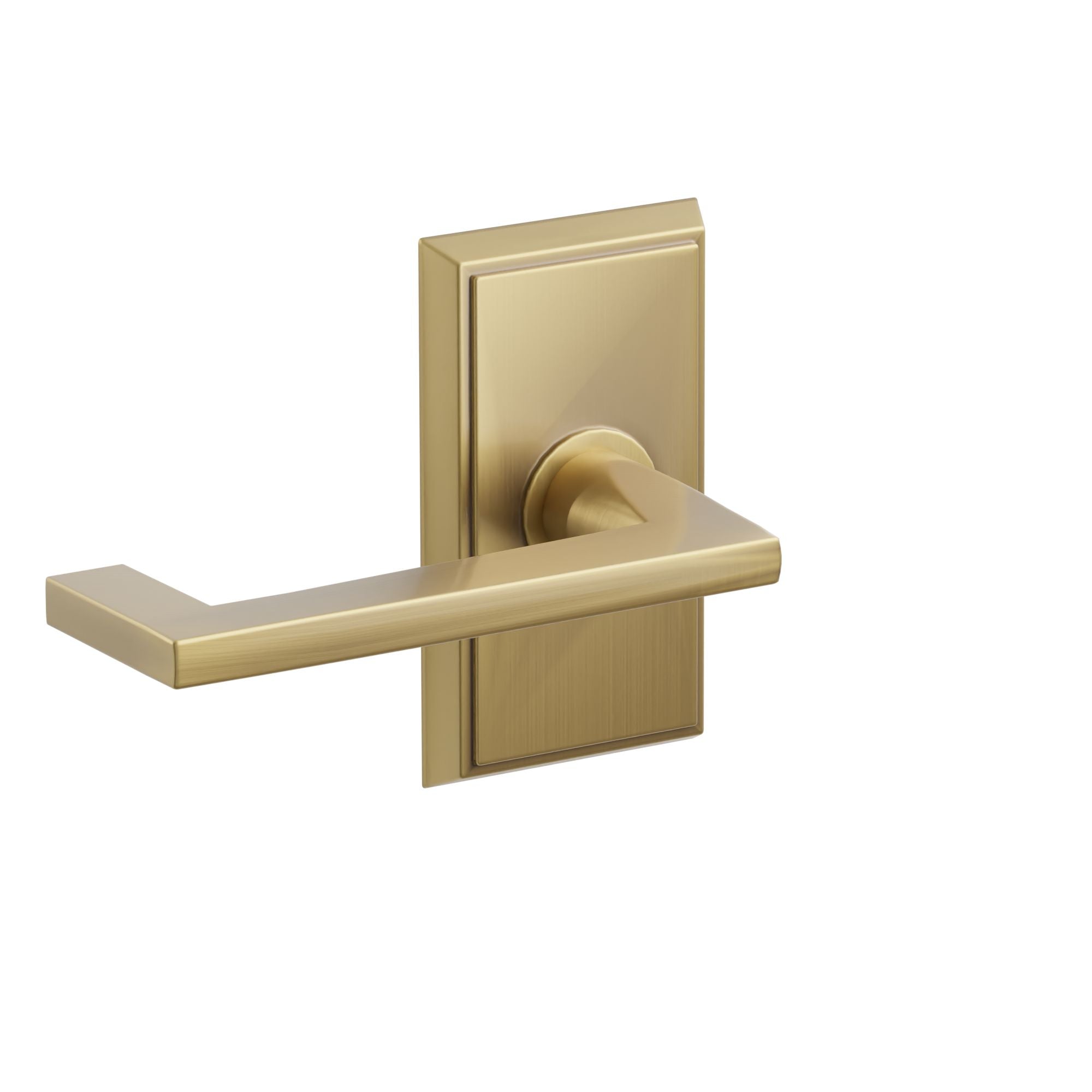 Emtek Arts & Crafts Lever Set with Rectangular Rosette