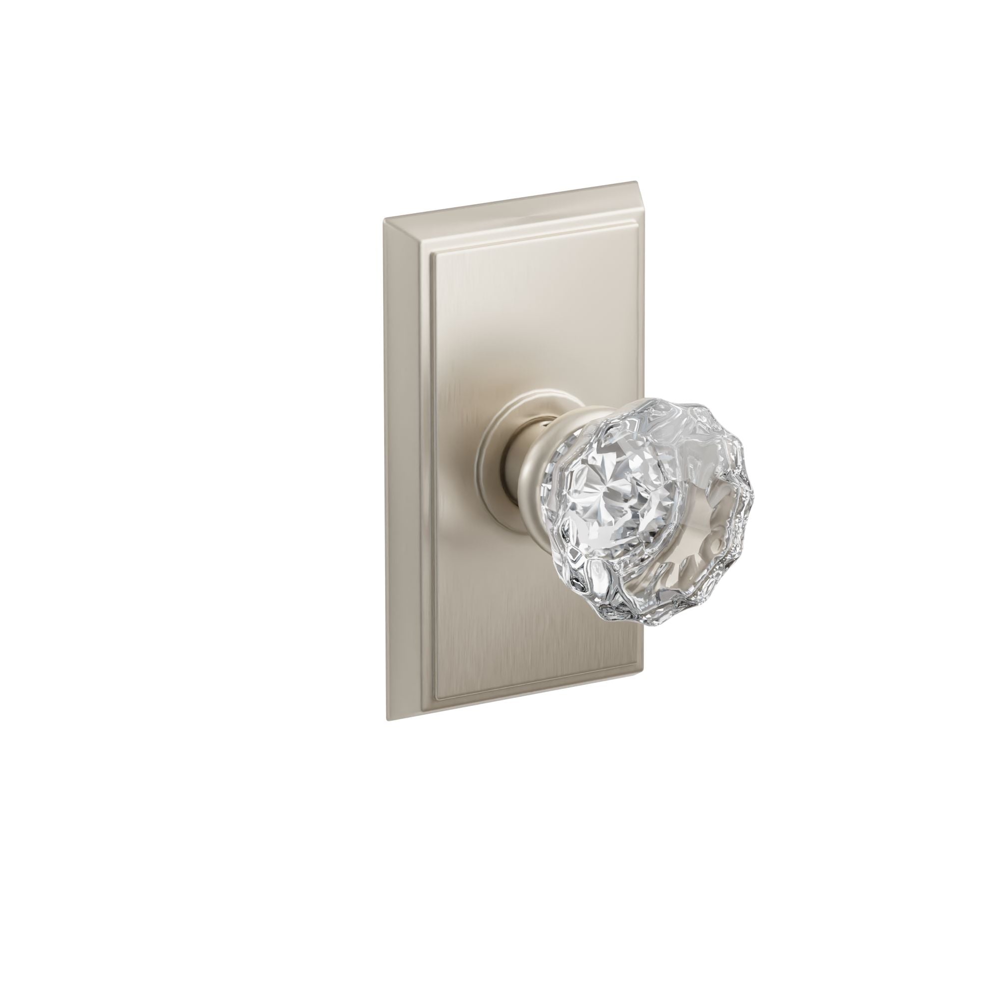Emtek Concealed Fastener Astoria Glass Knob Set With Rectangular Rosette
