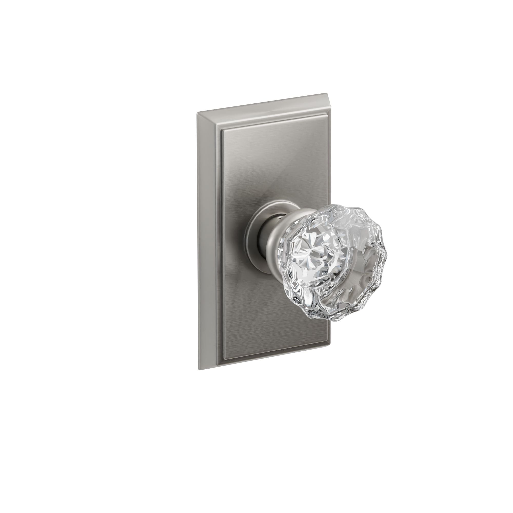 Emtek Concealed Fastener Astoria Glass Knob Set With Rectangular Rosette