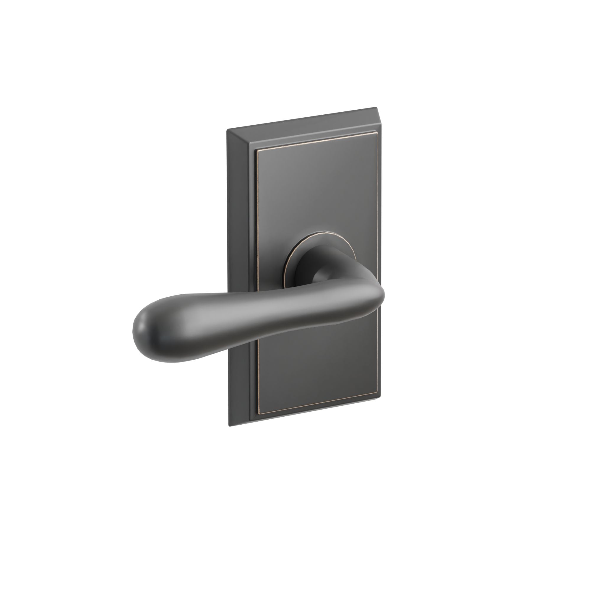 Emtek Concealed Fastener Basel Lever Set With Rectangular Rosette