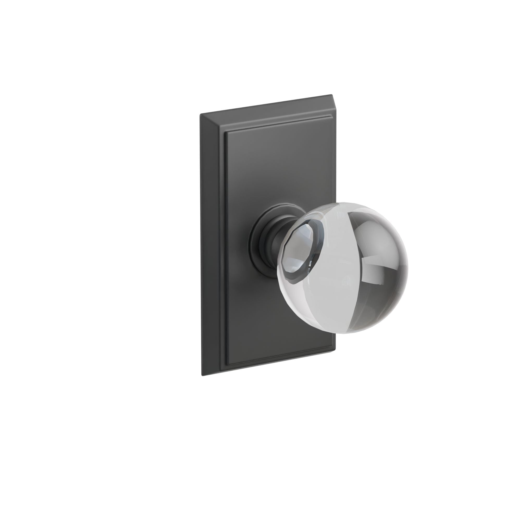 Emtek Bristol Glass Knob Set with Rectangular Rosette