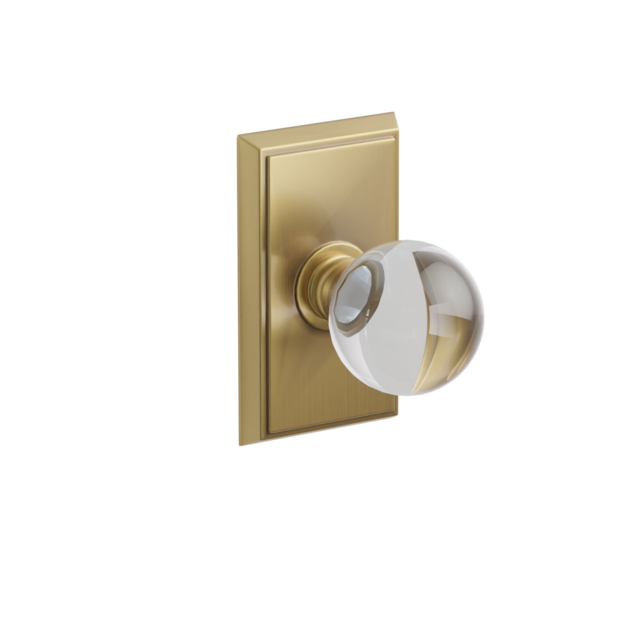 Emtek Concealed Fastener Bristol Glass Knob Set With Rectangular Rosette