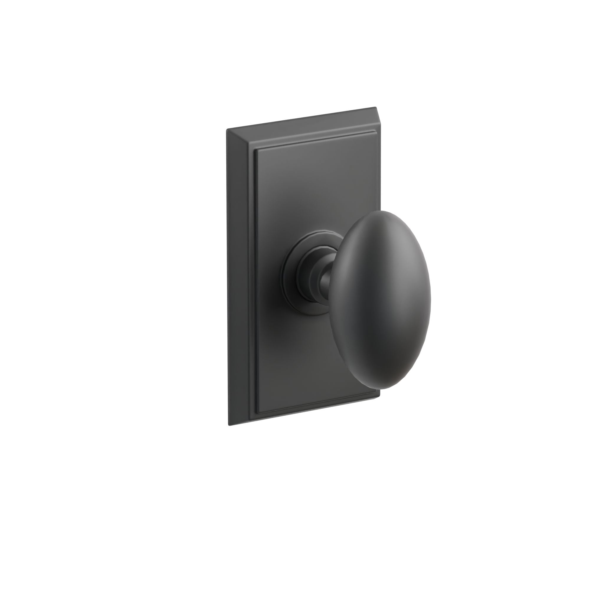 Emtek Concealed Fastener Egg Knob Set With Rectangular Rosette