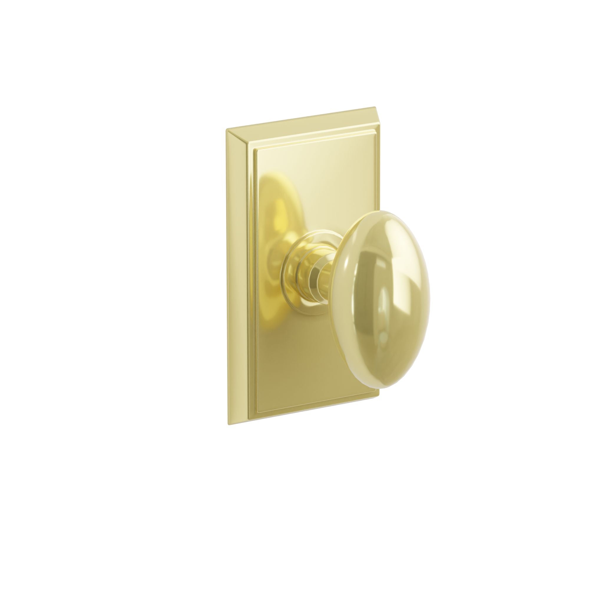 Emtek Concealed Fastener Egg Knob Set With Rectangular Rosette