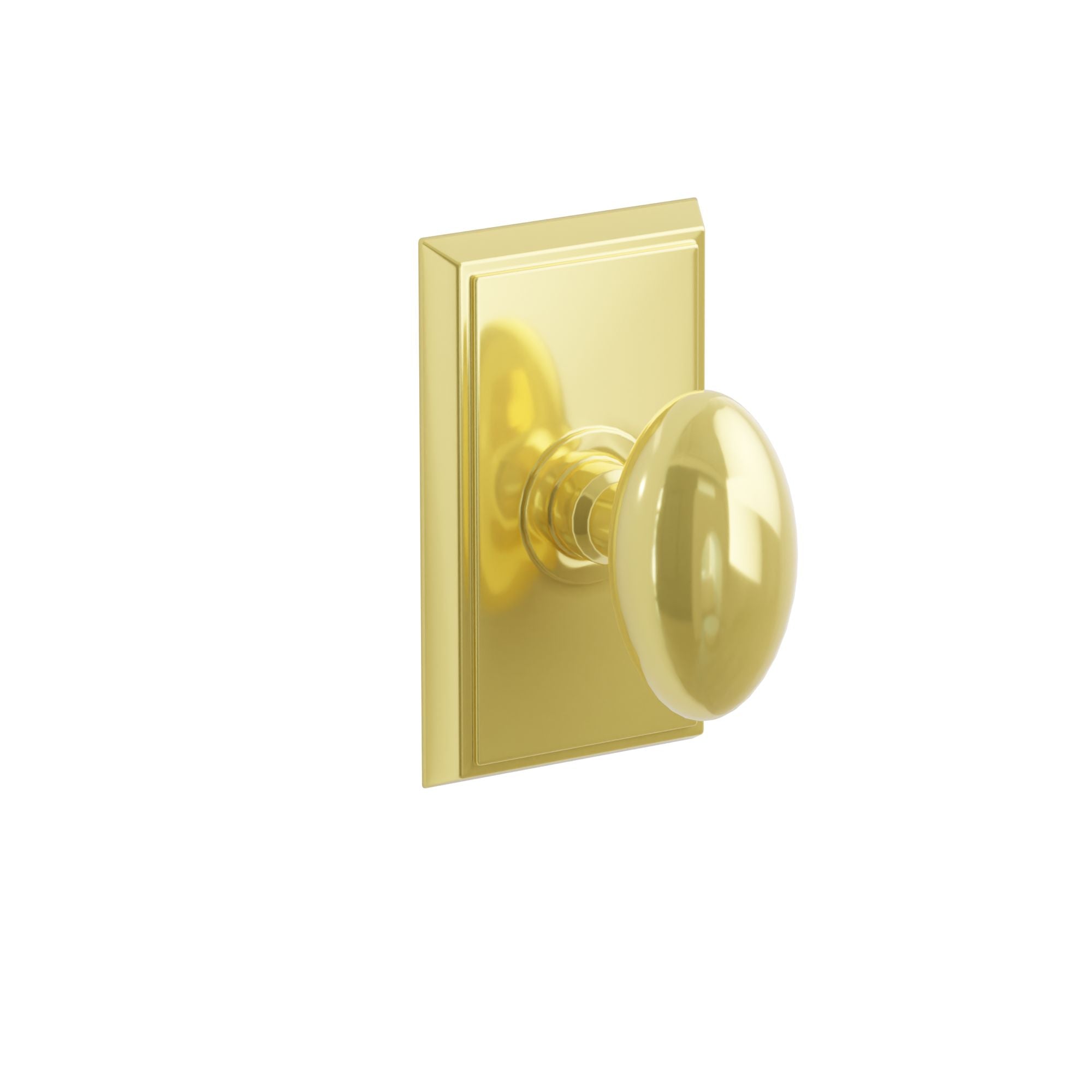 Emtek Concealed Fastener Egg Knob Set With Rectangular Rosette