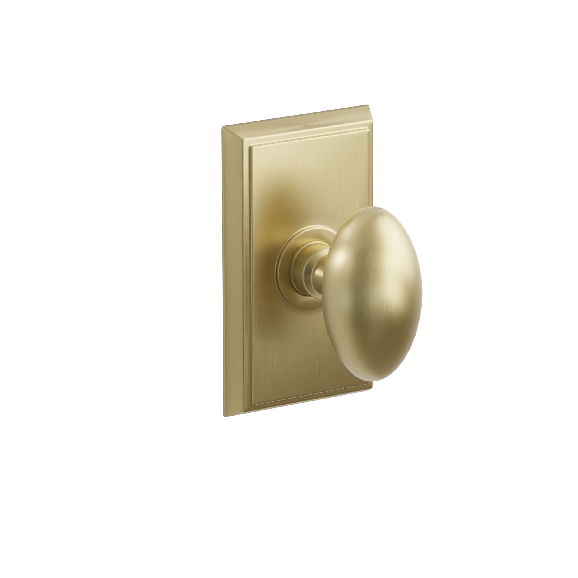 Emtek Concealed Fastener Egg Knob Set With Rectangular Rosette