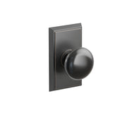 Emtek Ebony Porcelain Knob Set with Rectangular Rosette